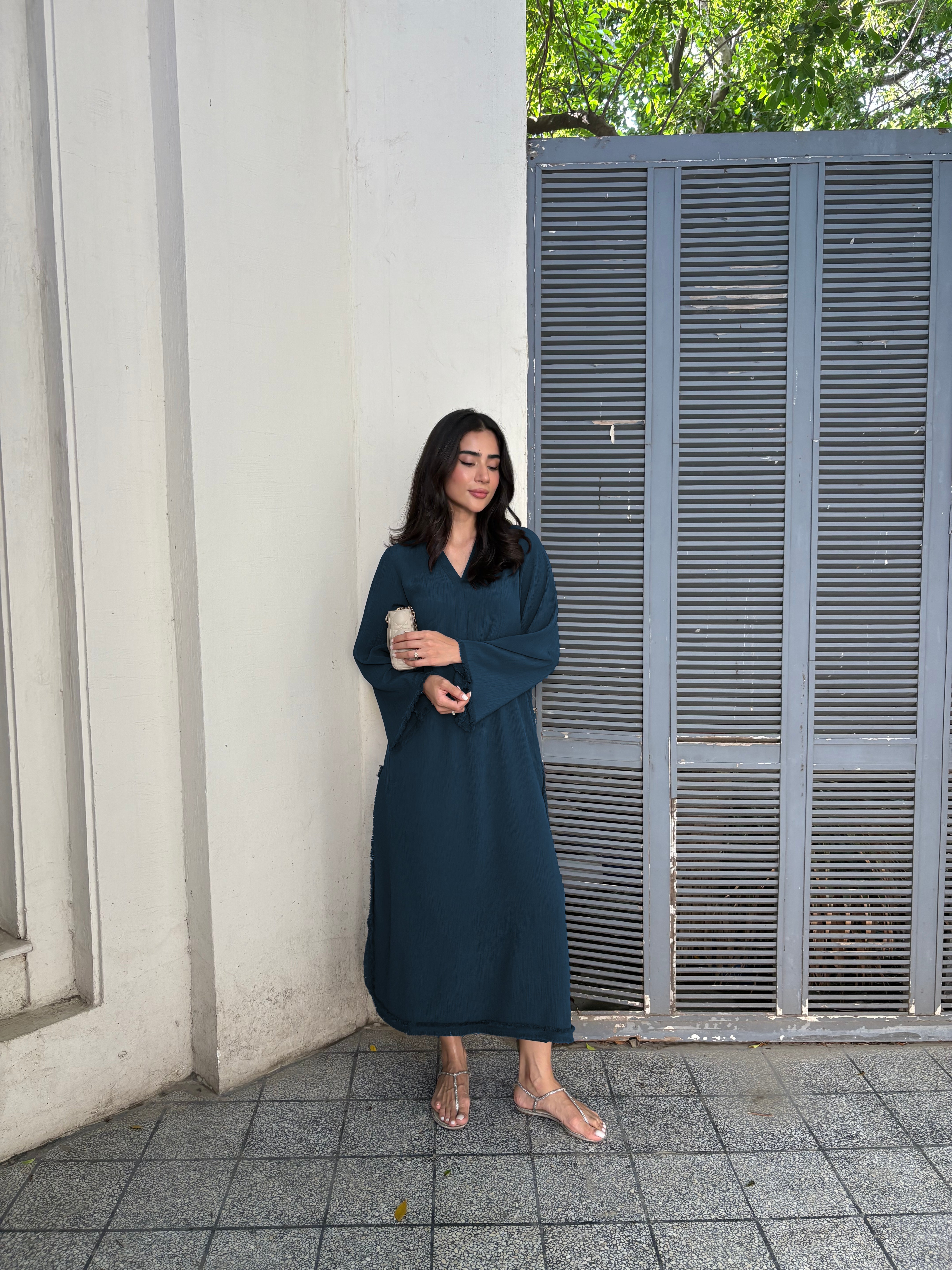 Denim Blue FlowGrace Modest Co-Ord Set