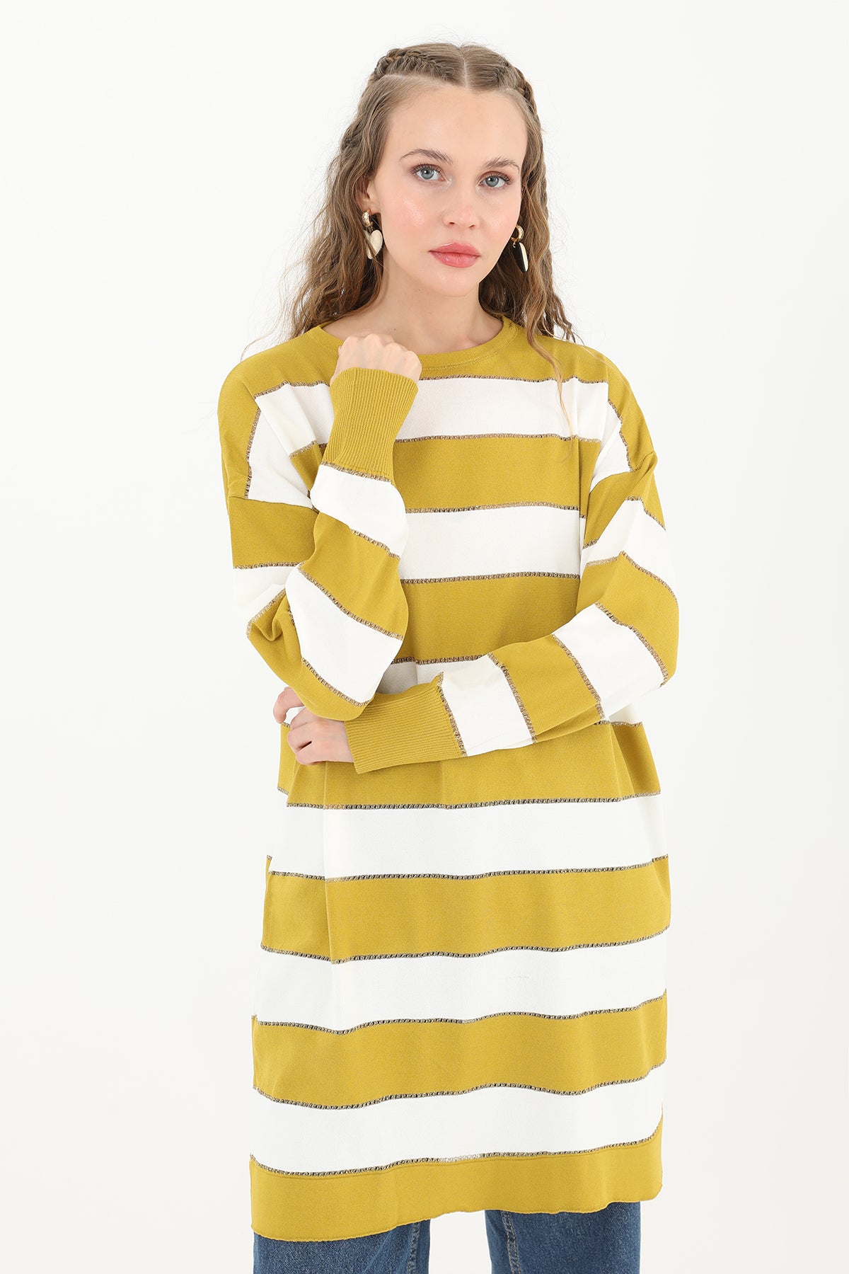 everyday modest striped tunic