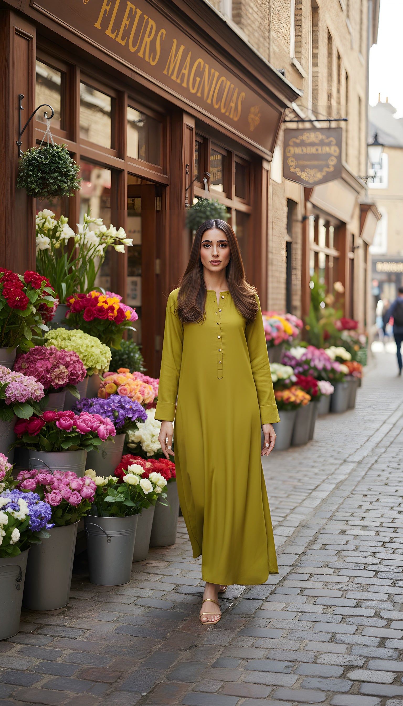 karandi silk lime kurta set