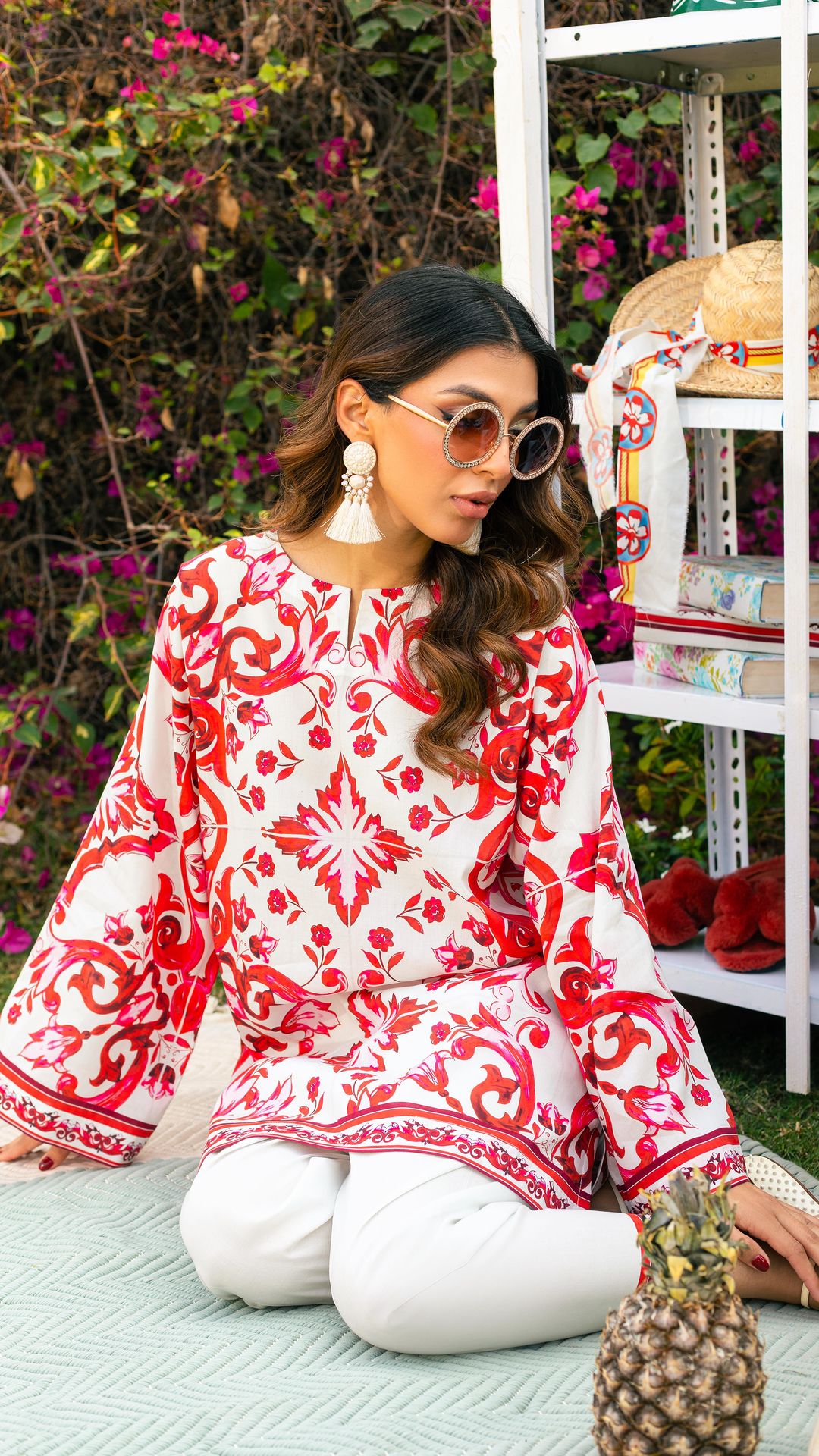 Crimson Garden Harmony Modest Co-Ord Set