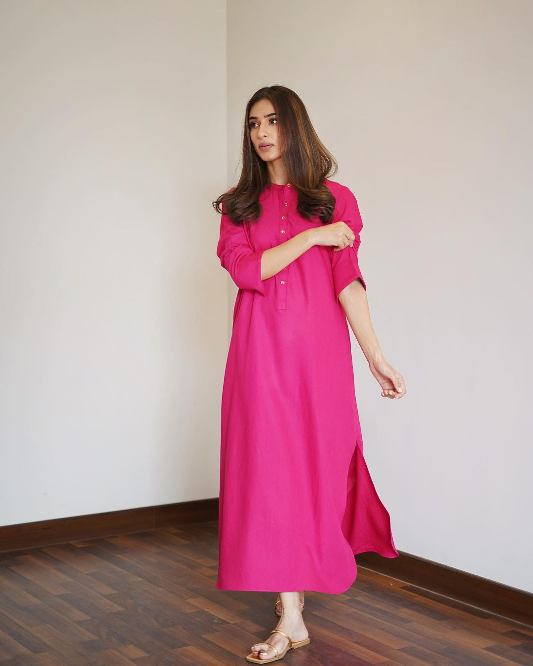Deep Pink Radiance Luxe Modest Co-Ord Set