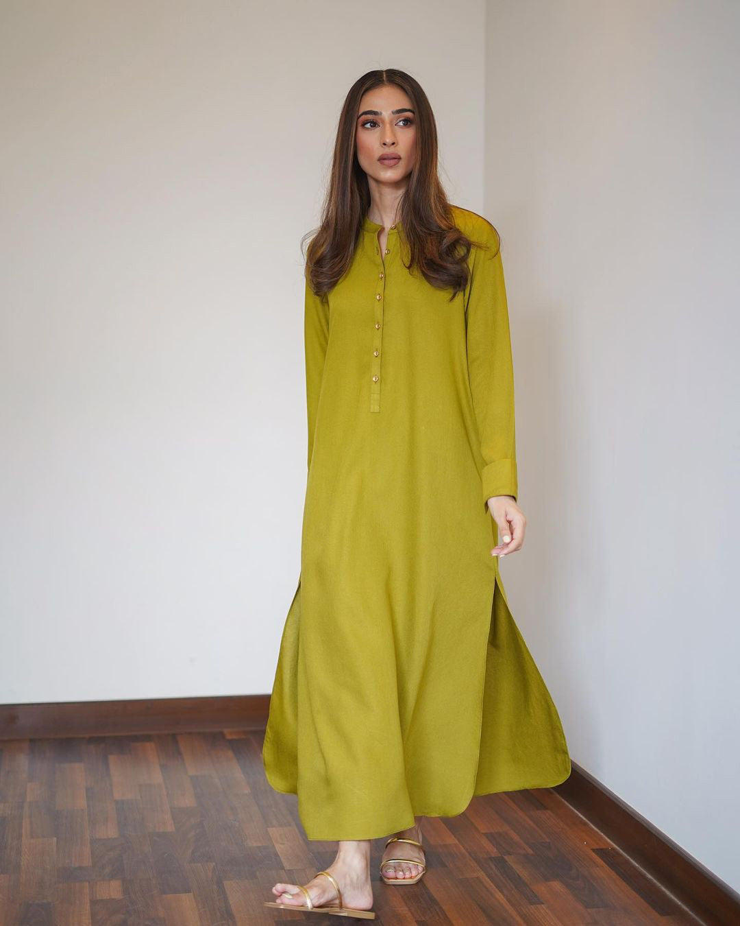 Lime Radiance Luxe Modest Co-Ord Set