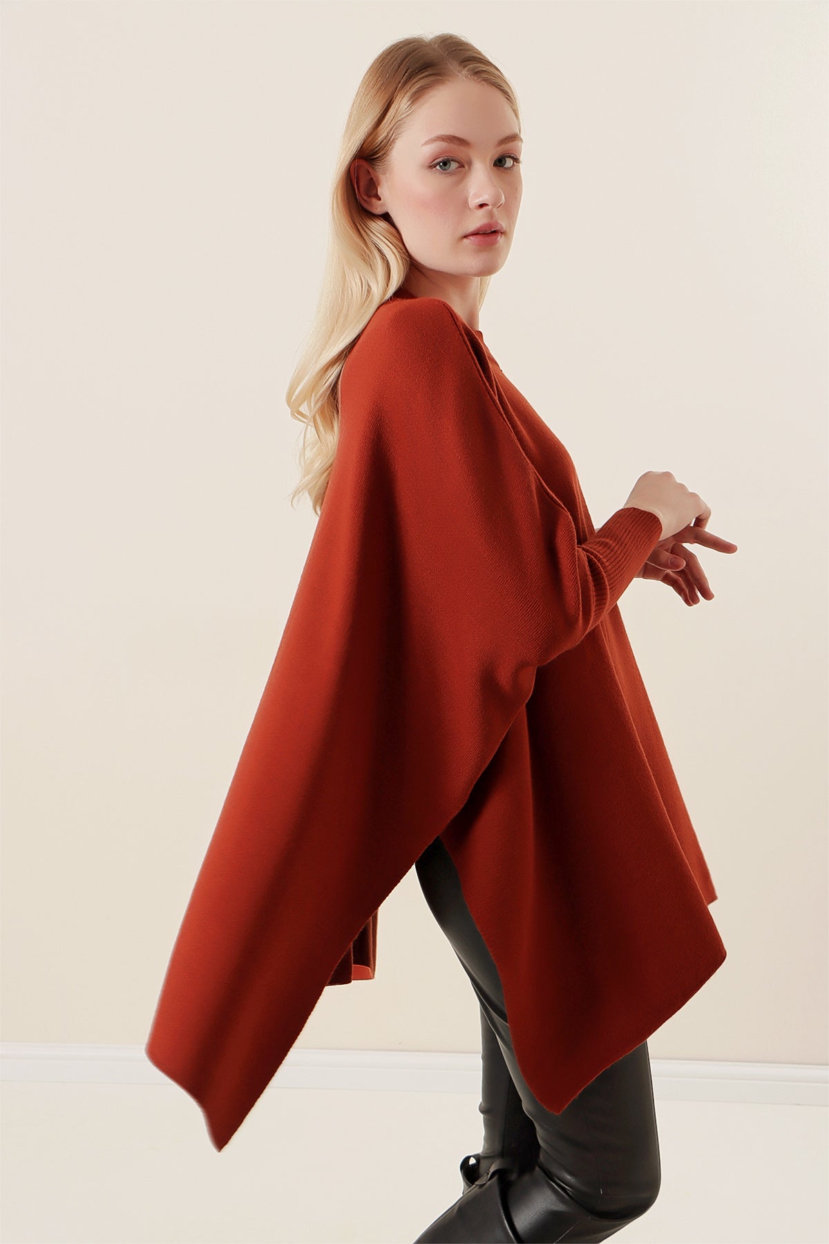 rust brown modest knitwear for women