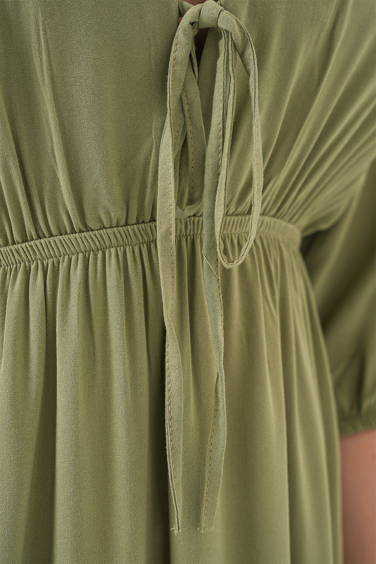 Olive Dusk Elegant Modest A-Line Midi Dress
