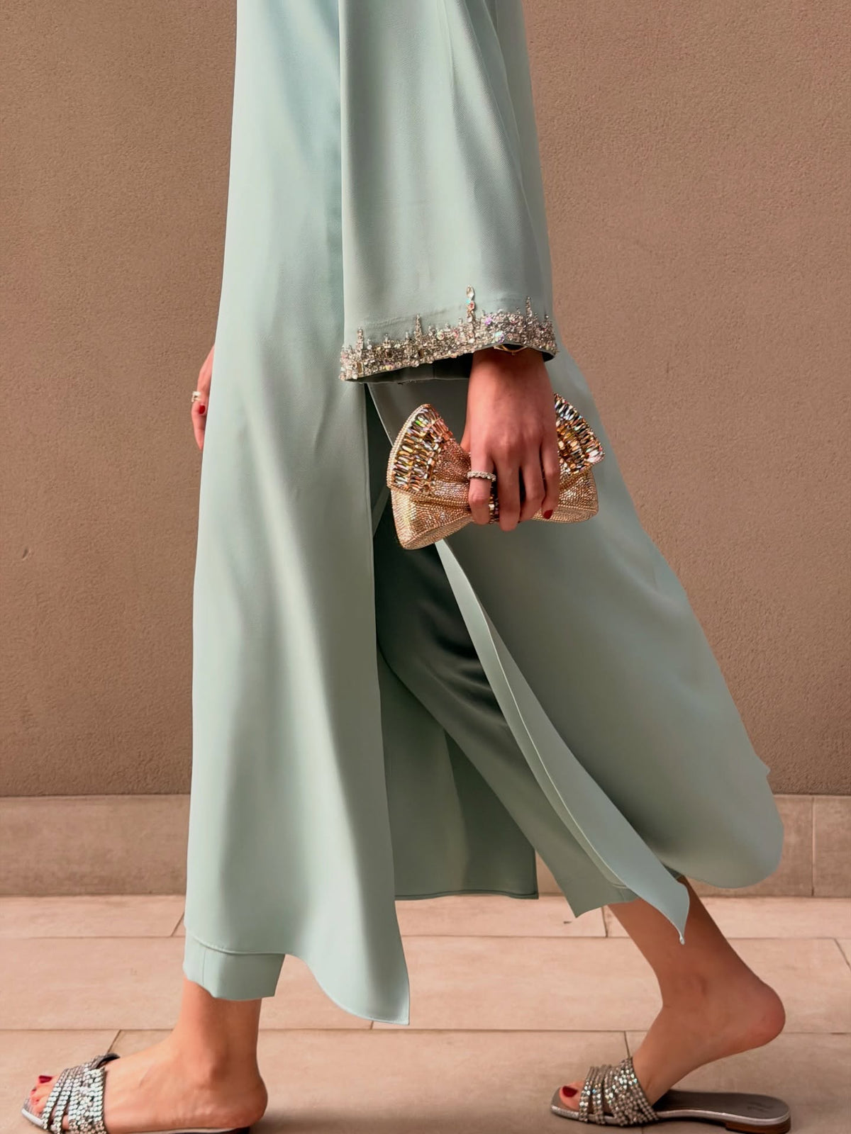 Aqua Gleam Atelier Modest Co-Ord Set