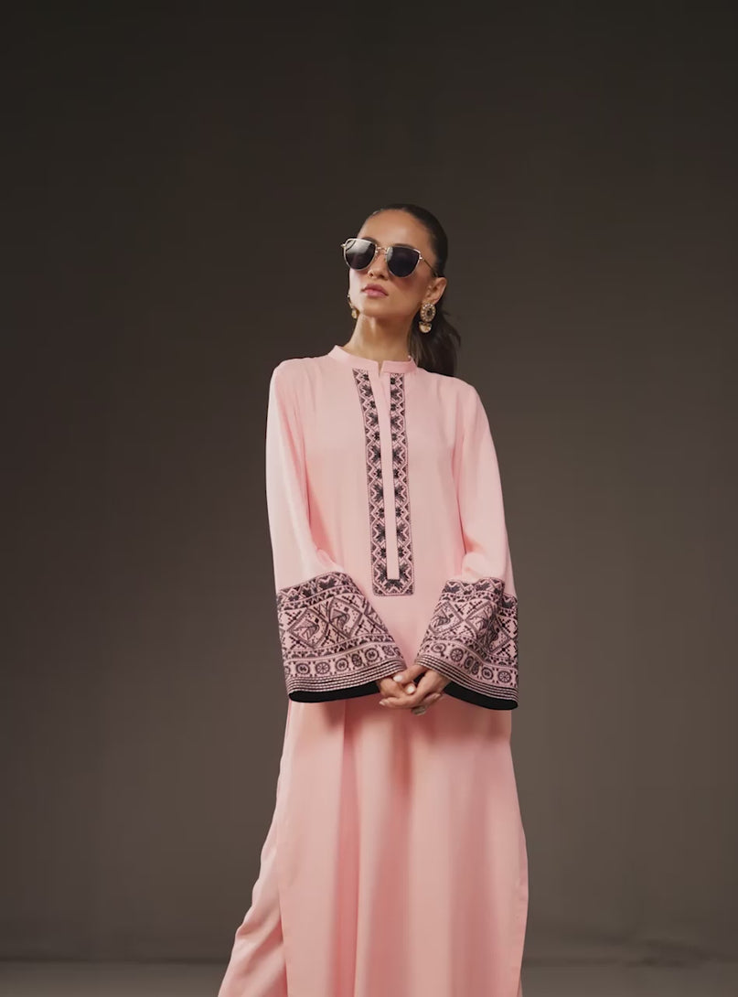elegant blush modest co ord set