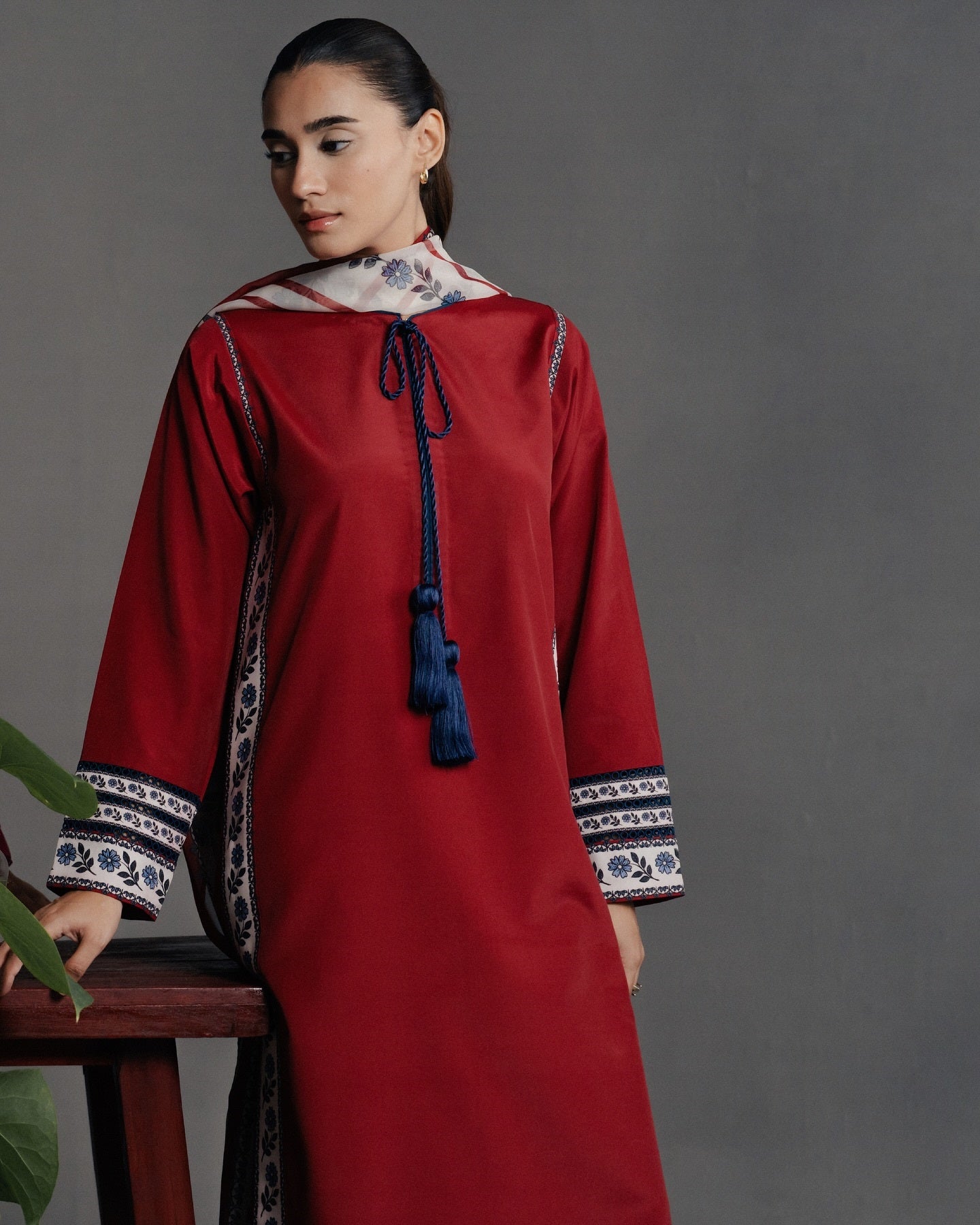 heritage inspired rust kurta modest wear