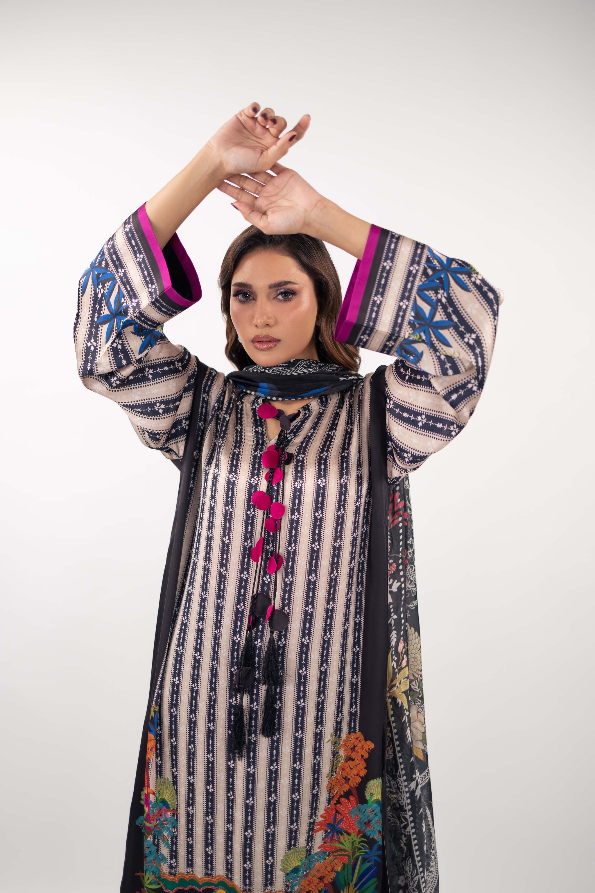 Georgette Chiffon scarf outfit