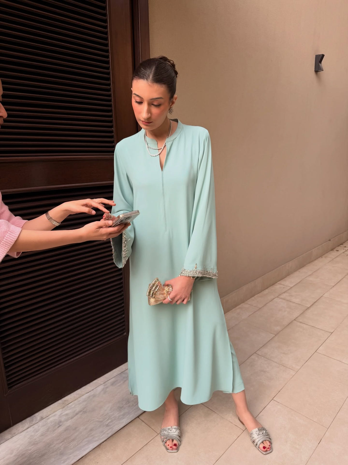 Aqua Gleam Atelier Modest Co-Ord Set