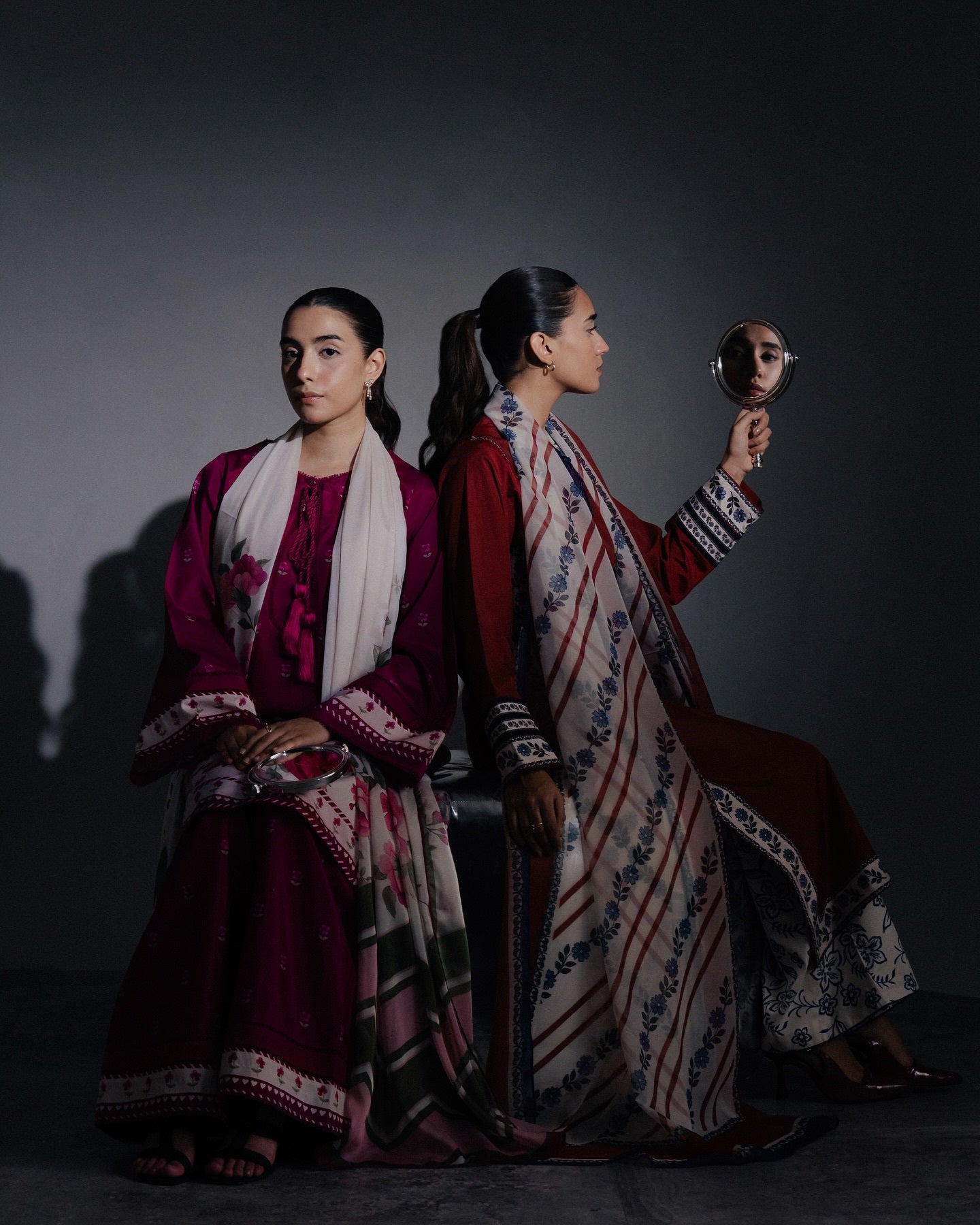 women’s rust kurta set relaxed modest fit