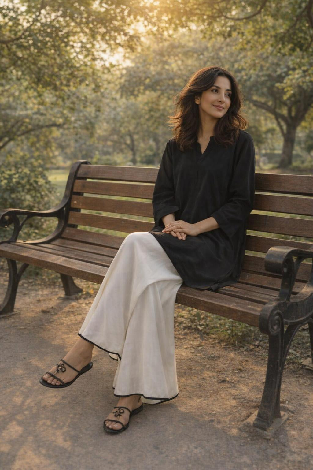 everyday black modest co ord outfit