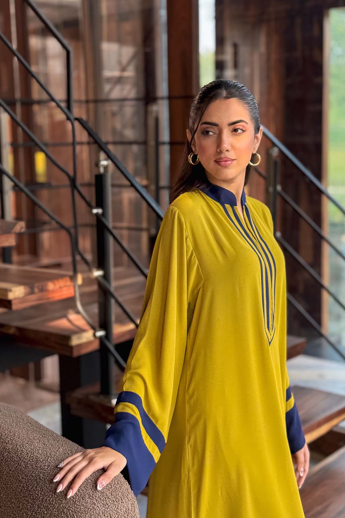 premium mustard straight kurta modest co ord women online India