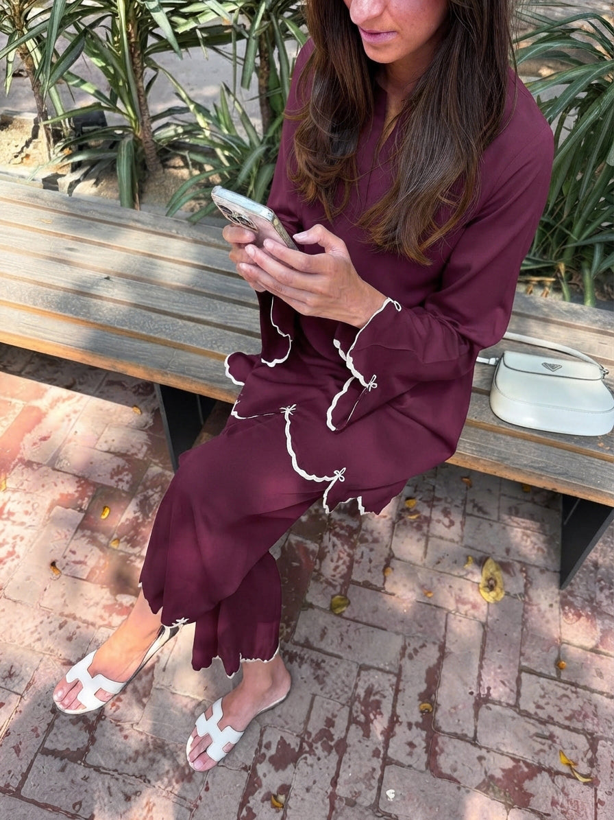 Aster Curve Atelier Modest Co-Ord Set