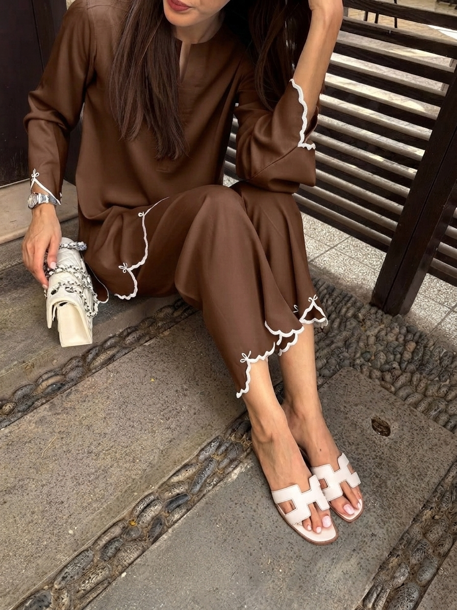 Aster Curve Atelier Modest Co-Ord Set
