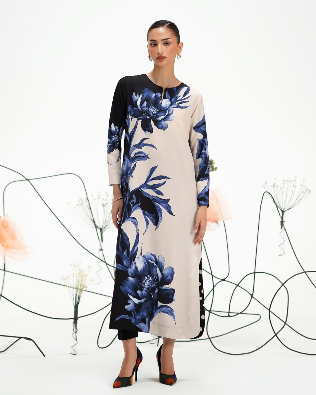 azure bloom modest co ord set women