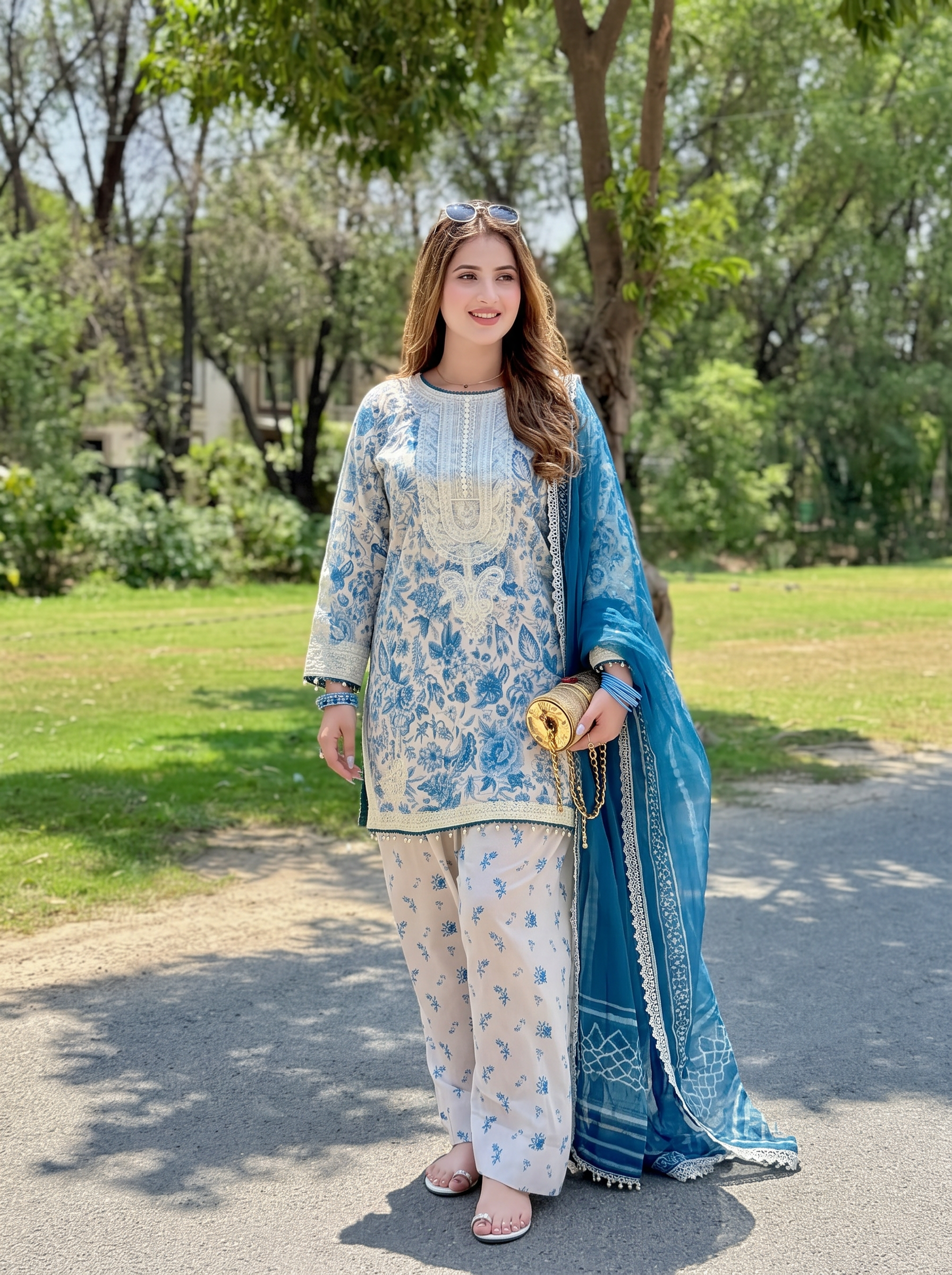 Azure Pearl Grace Atelier Modest Co-Ord Set