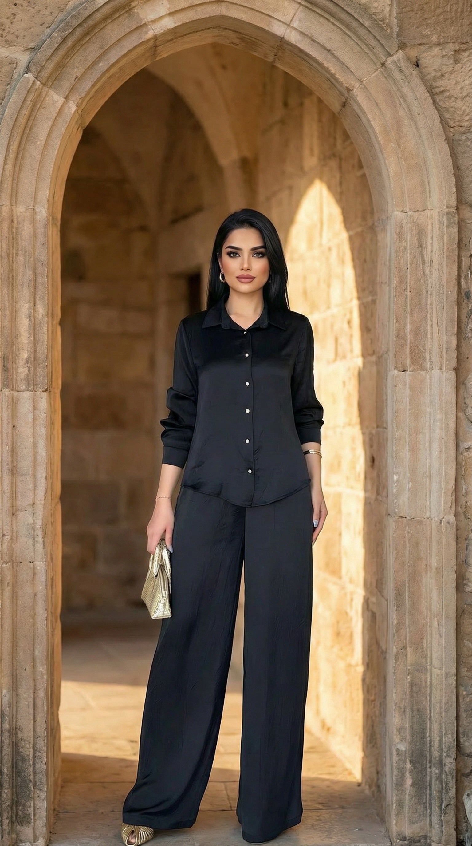 Black Elegant Modest Co-Ord Set – Premium Formal & Casual Wear