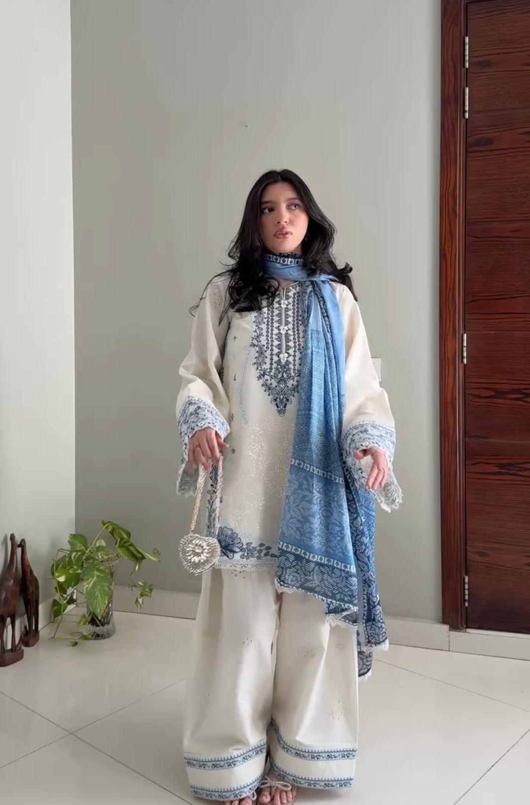 festive farshi modest co ord set