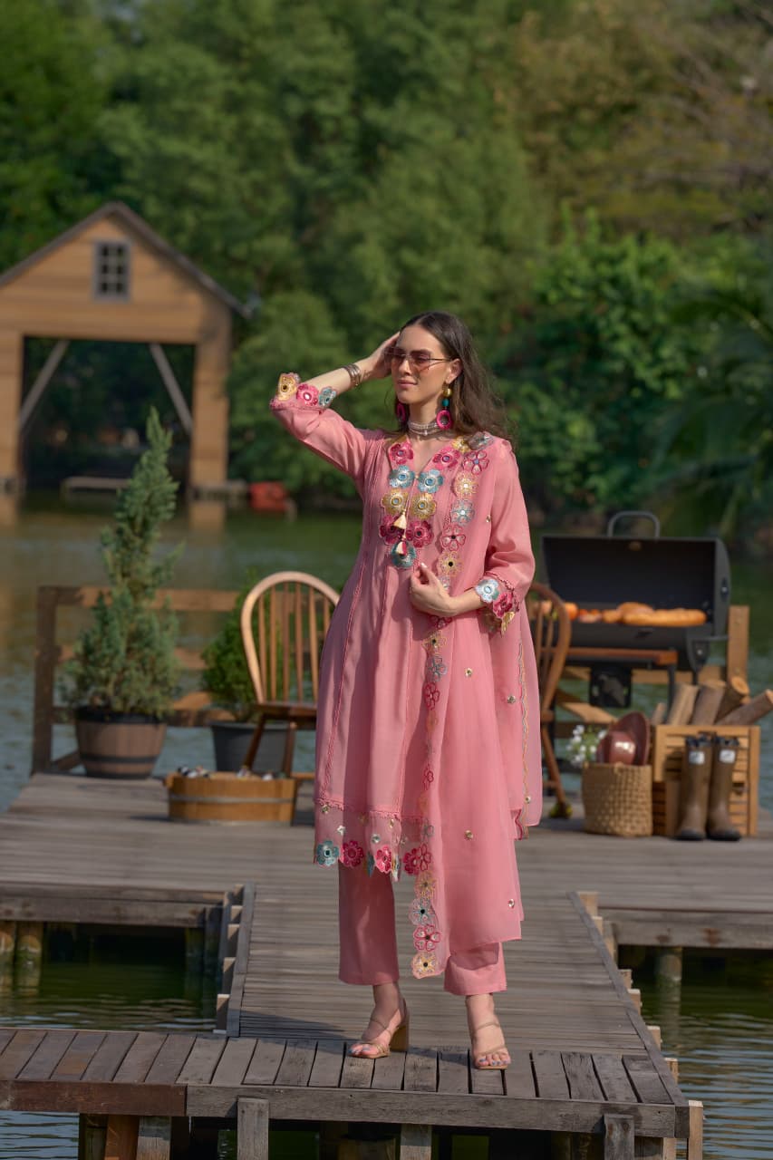 blush pink festive modest wear