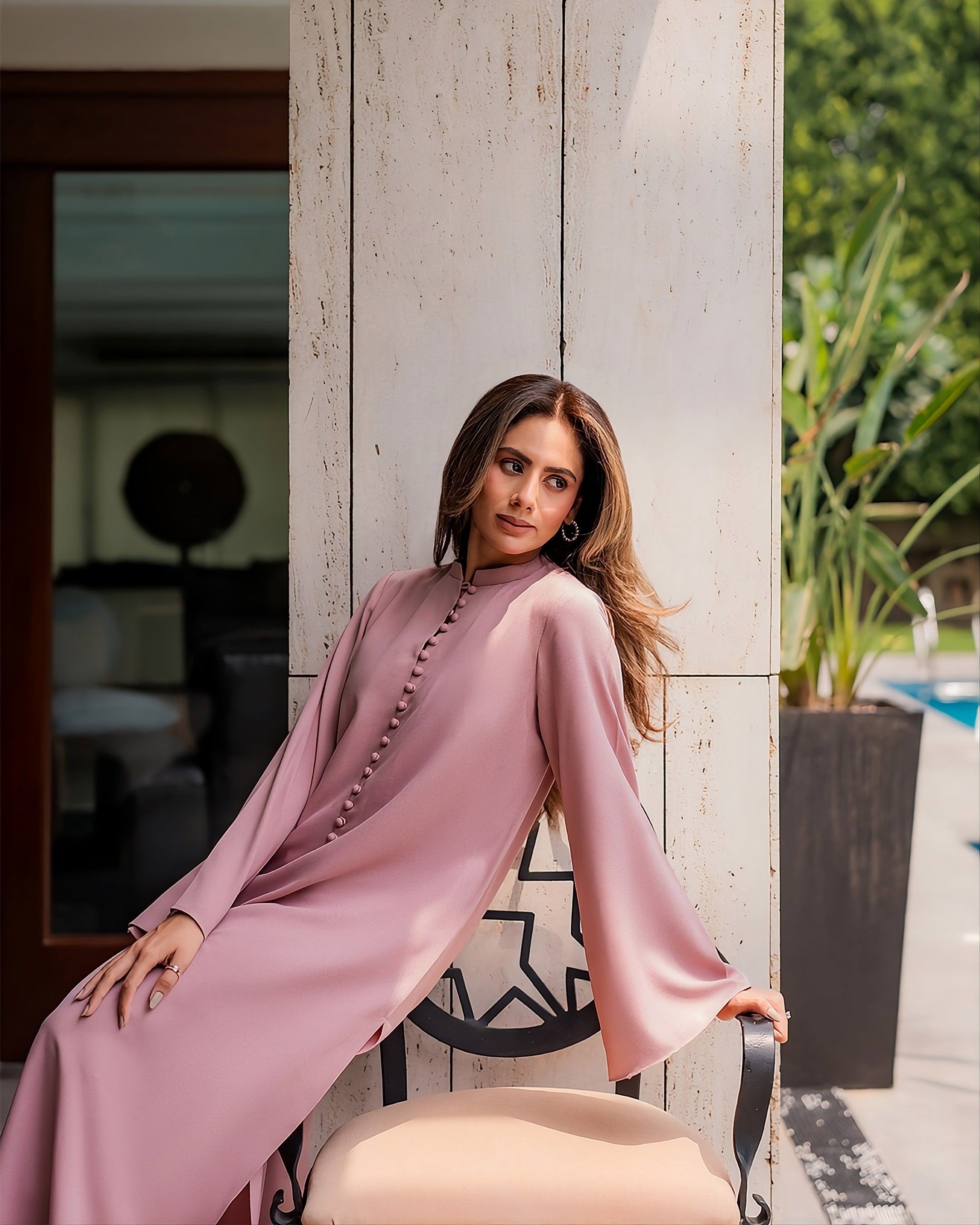 Blush Serenity Buttonline Signature Modest Co-Ord Set