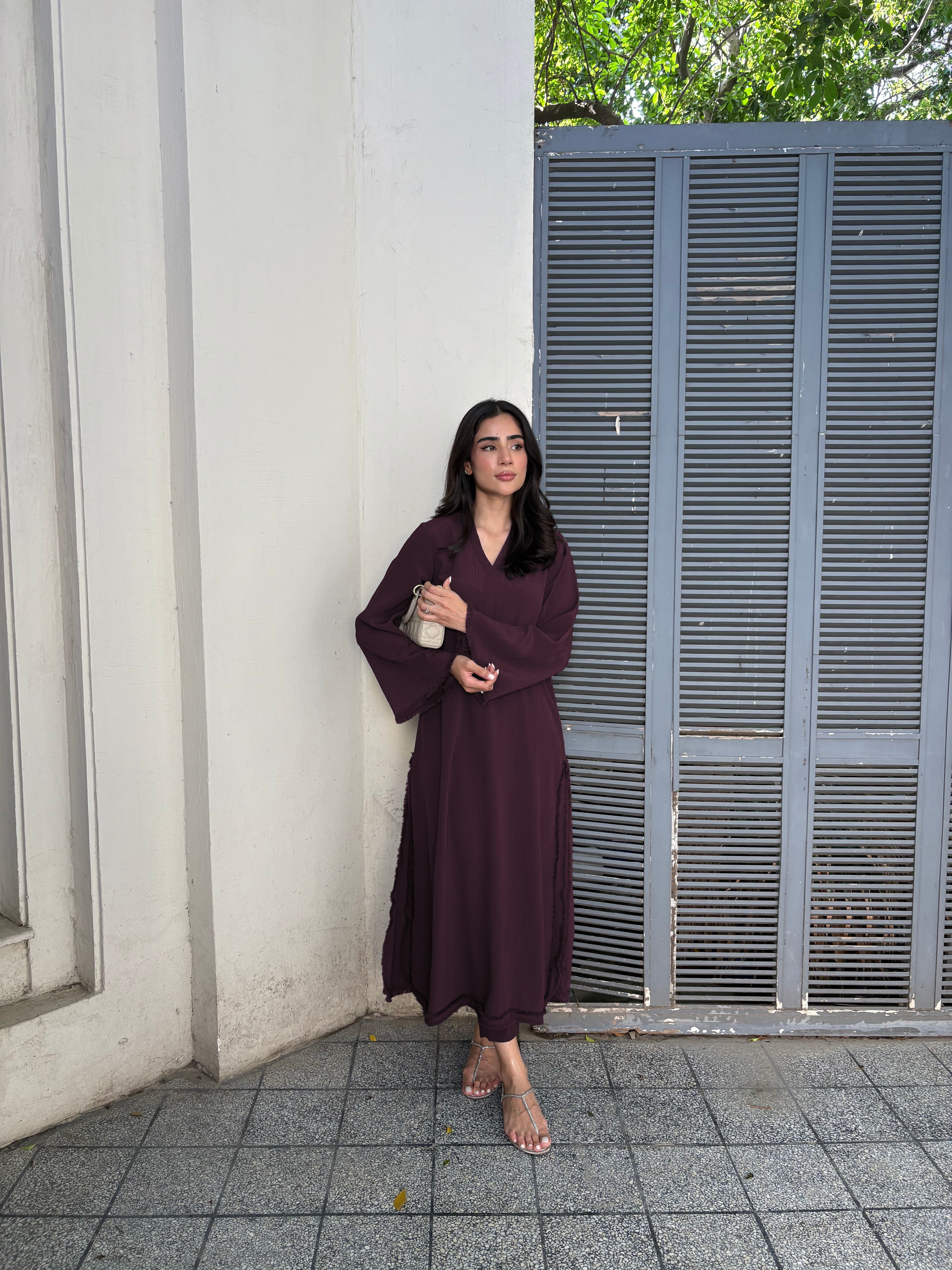 Burgundy GraceFlow Modest Co-Ord Set