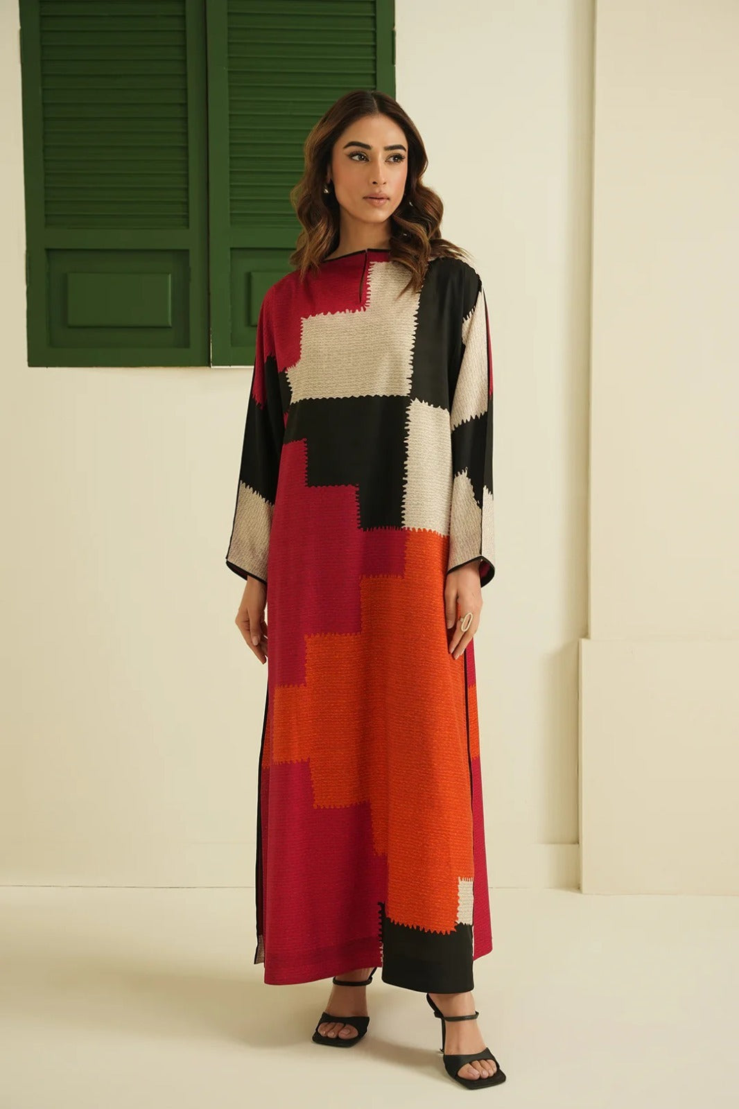 crimson mosaic signature modest co ord set
