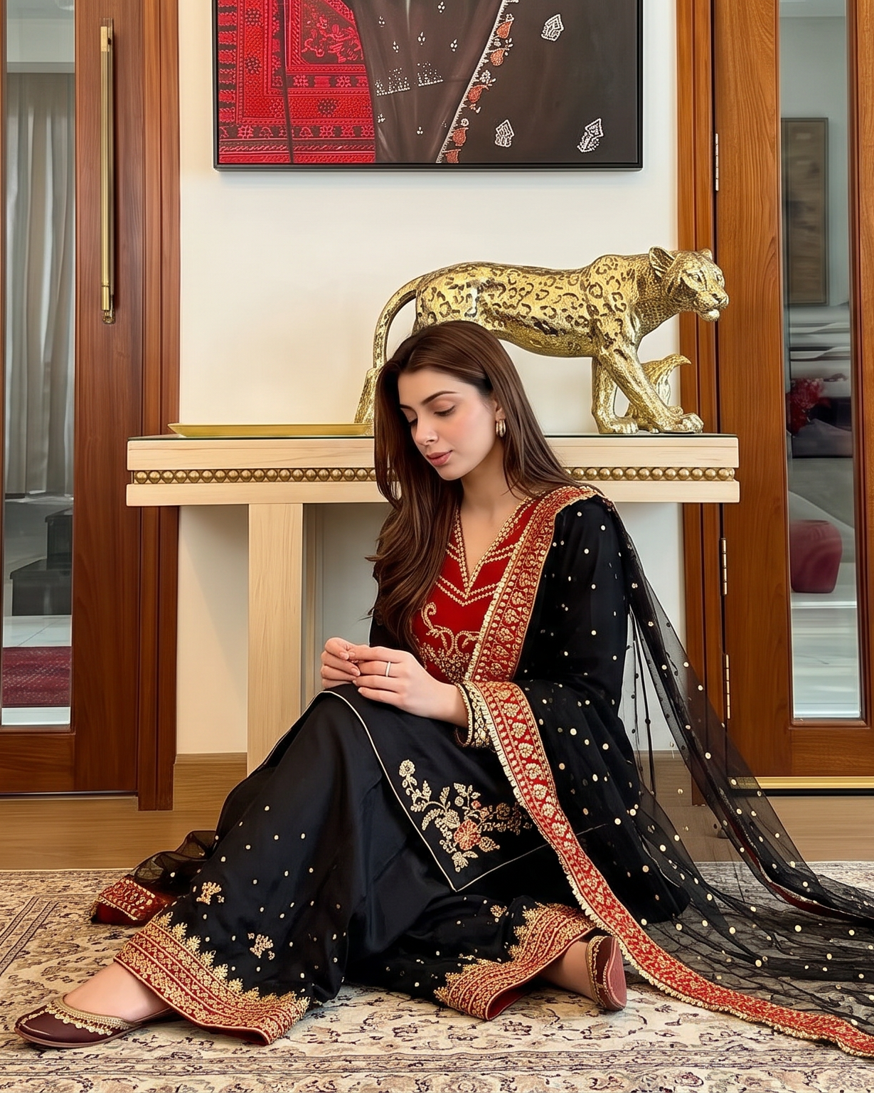 Crimson Noir Signature Modest Co-Ord Set
