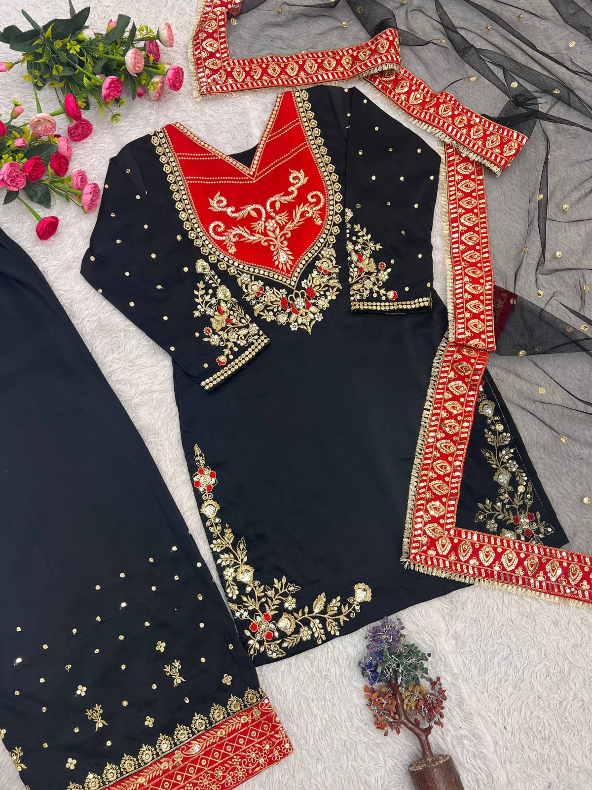 Crimson Noir Signature Modest Co-Ord Set