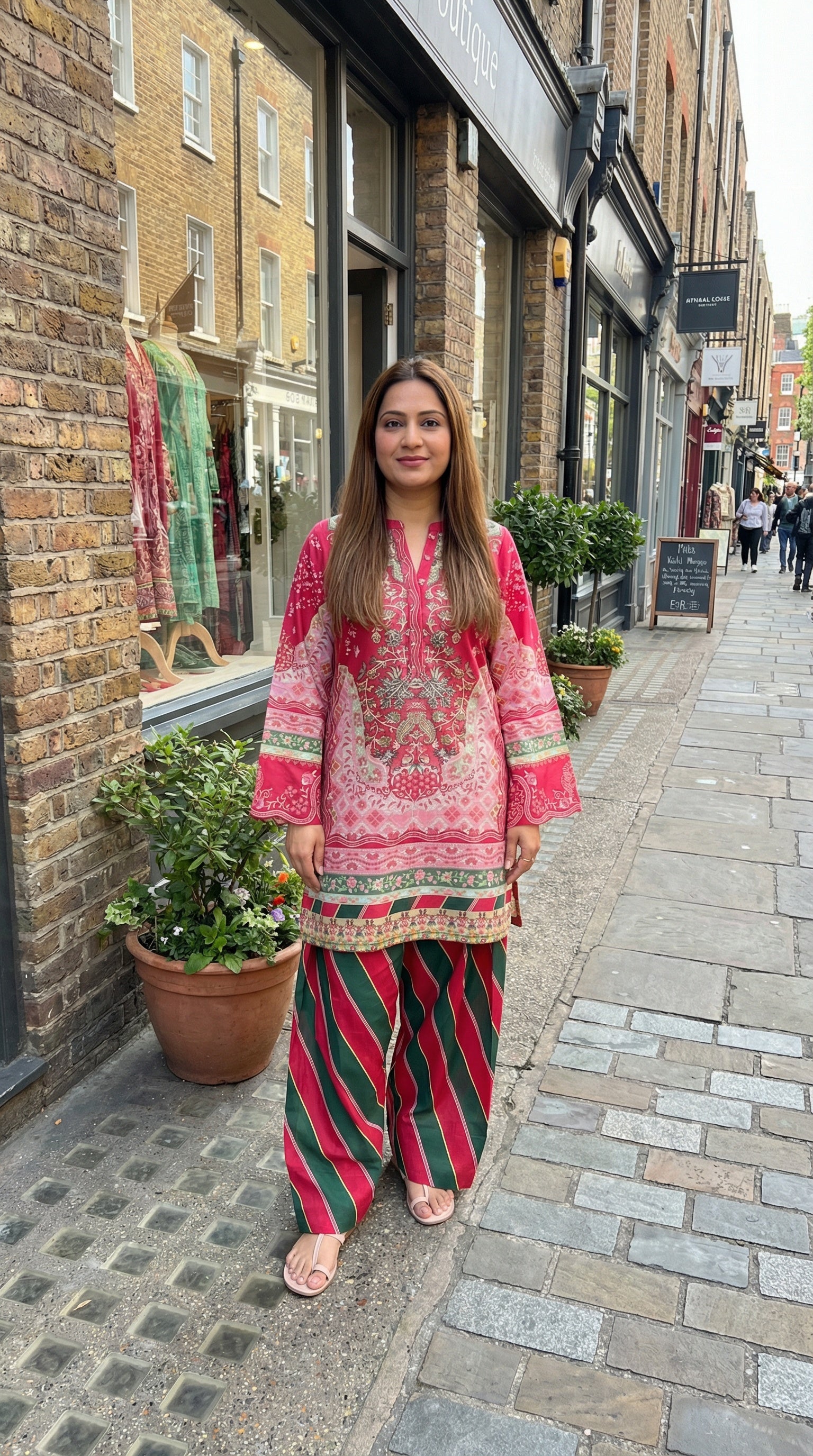 Crimson Heritage Signature Linen Farshi Co-Ord Set
