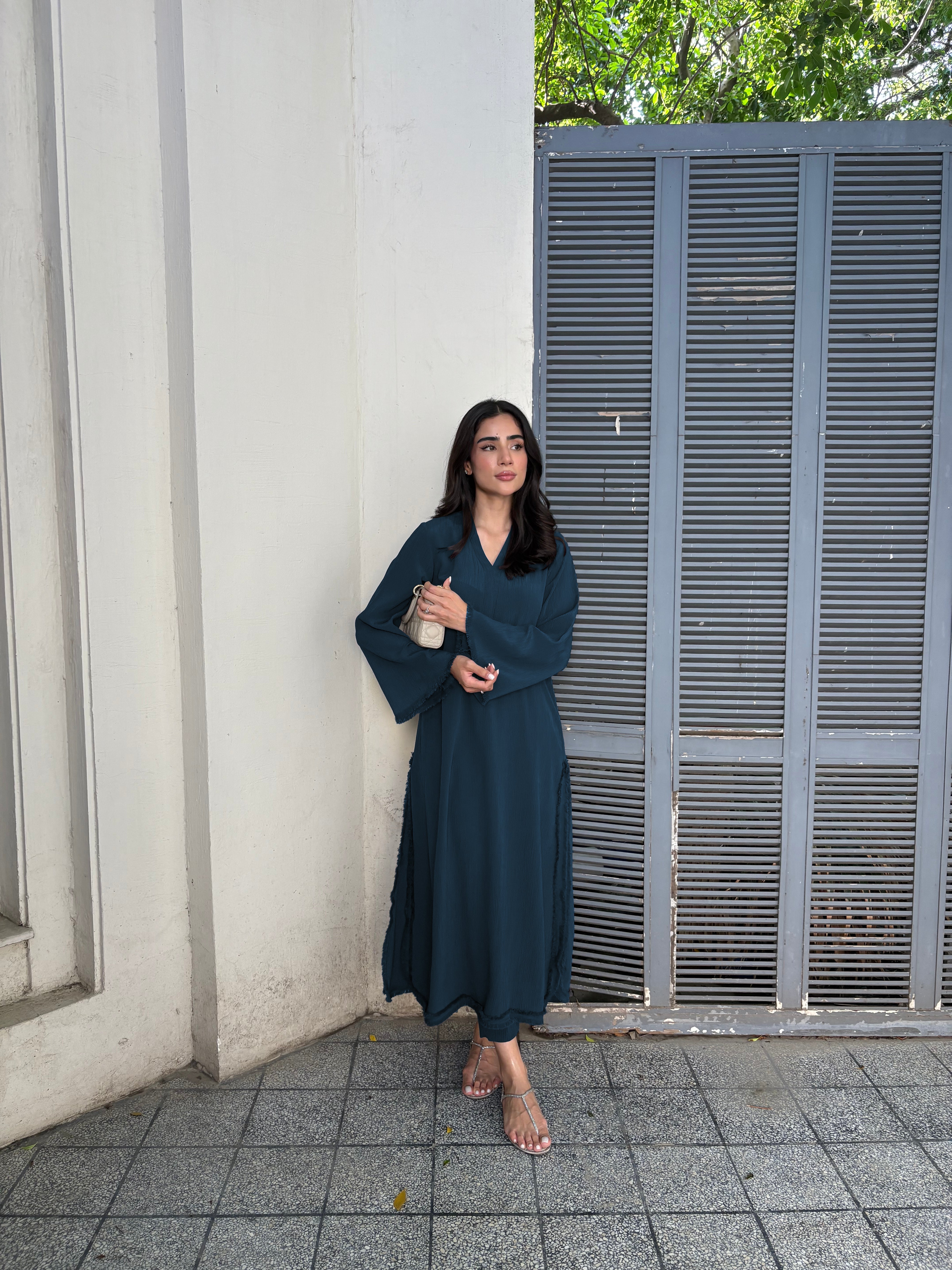 Denim Blue FlowGrace Modest Co-Ord Set