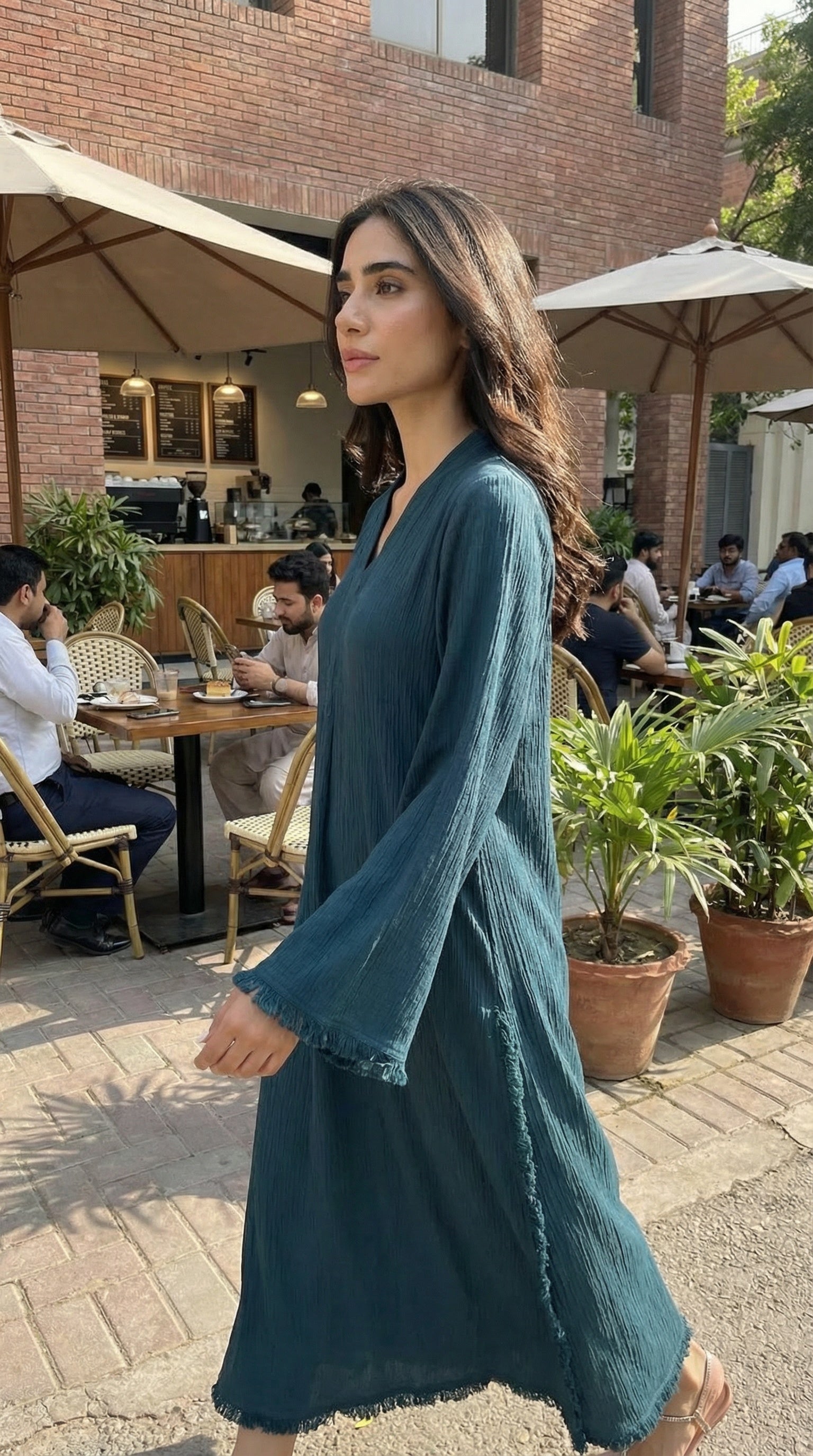 Denim Blue FlowGrace Modest Co-Ord Set