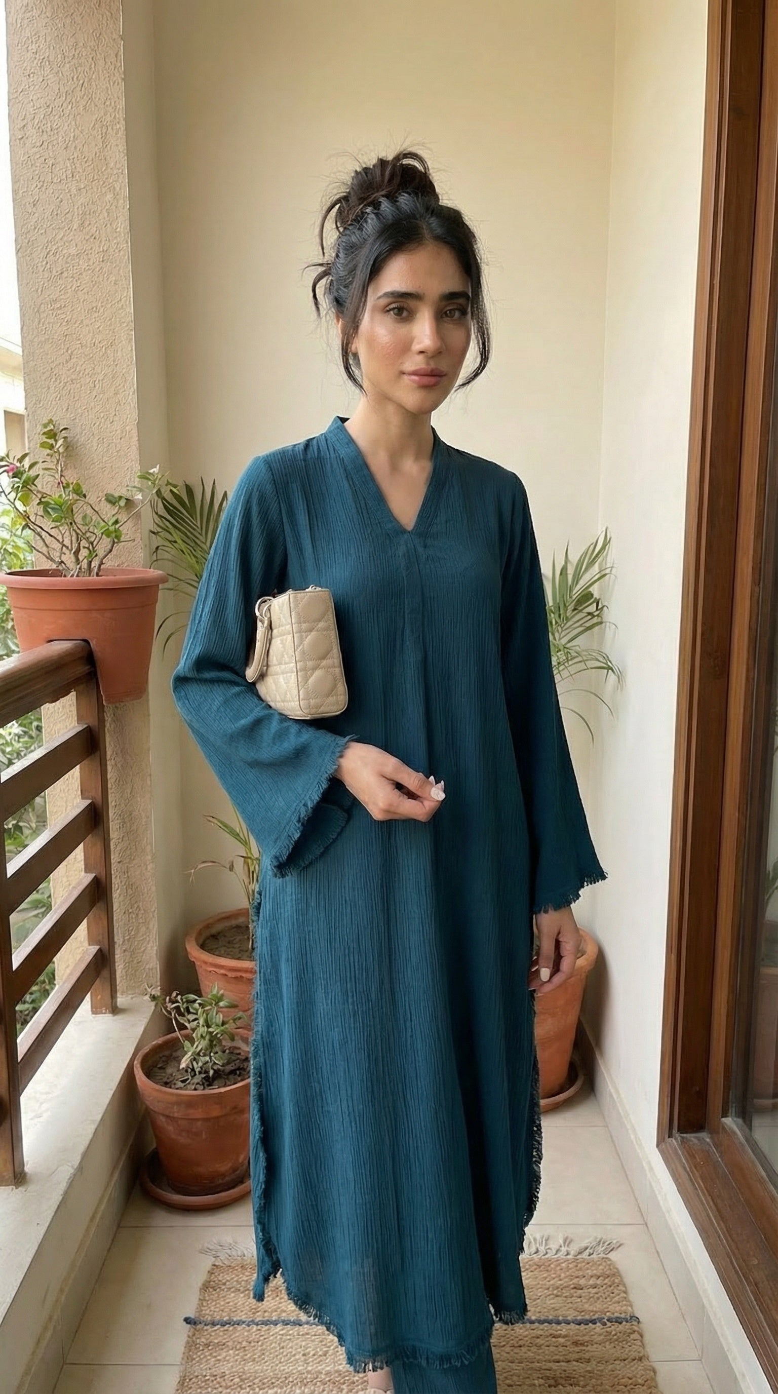 Denim Blue FlowGrace Modest Co-Ord Set