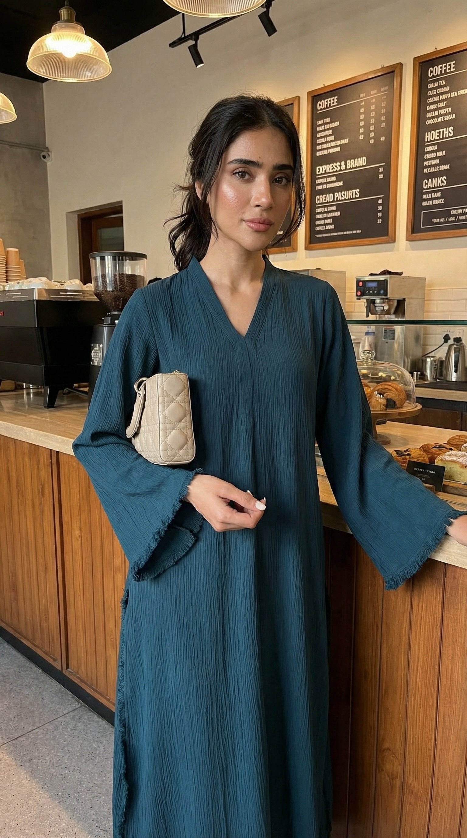 Denim Blue FlowGrace Modest Co-Ord Set