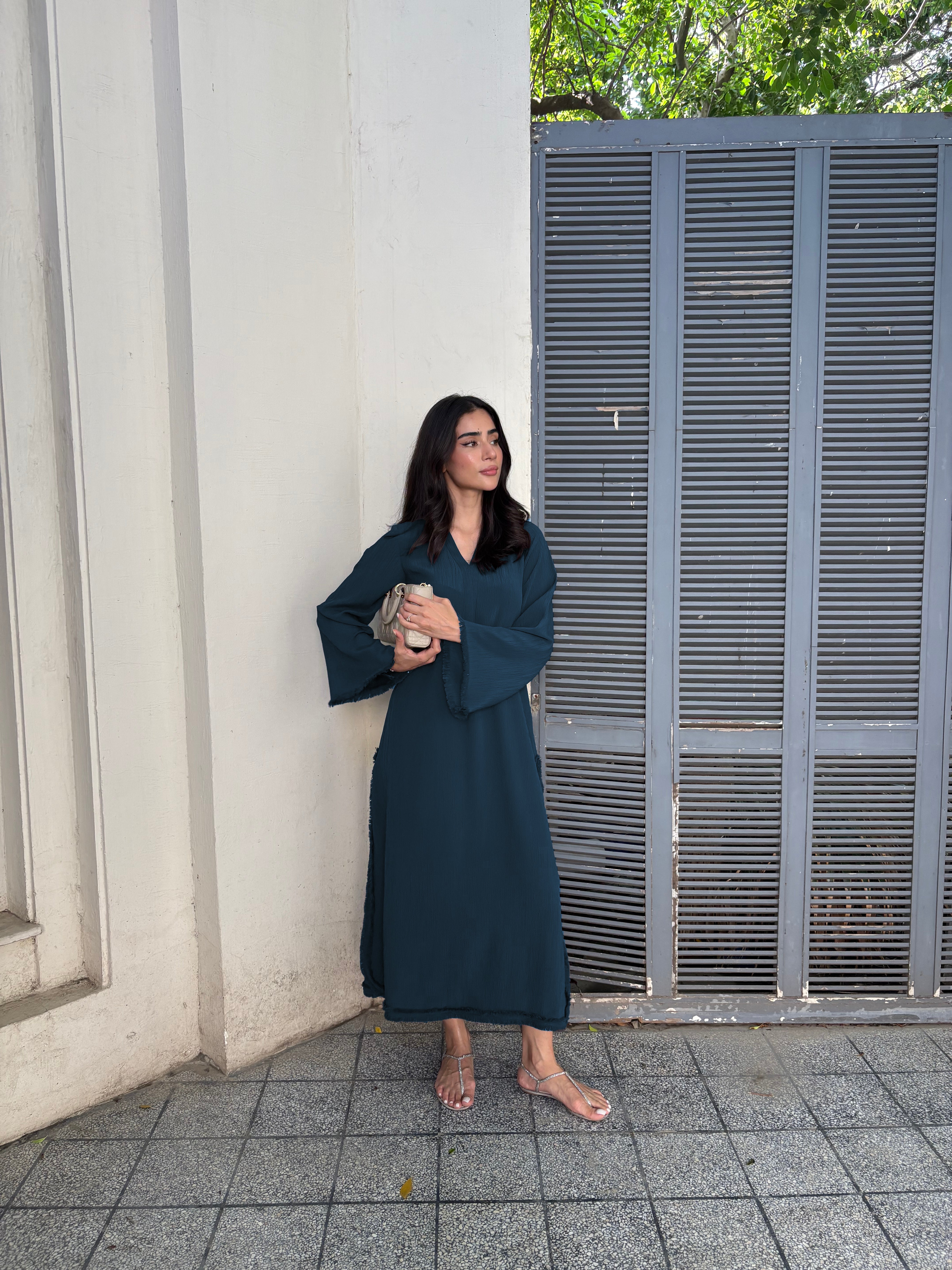 Denim Blue FlowGrace Modest Co-Ord Set