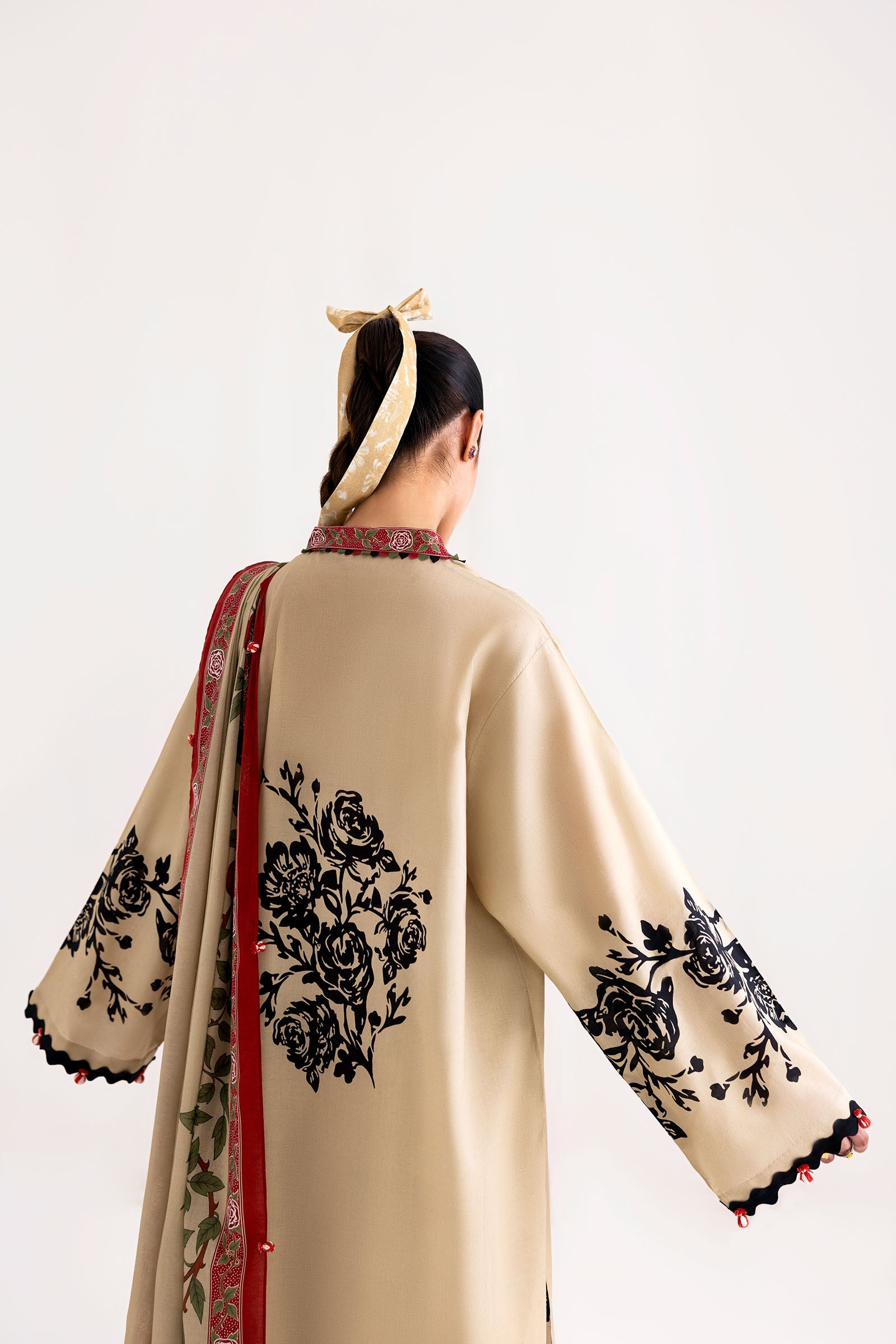 Desert Bloom Signature Modest Kurta Set with Scarf