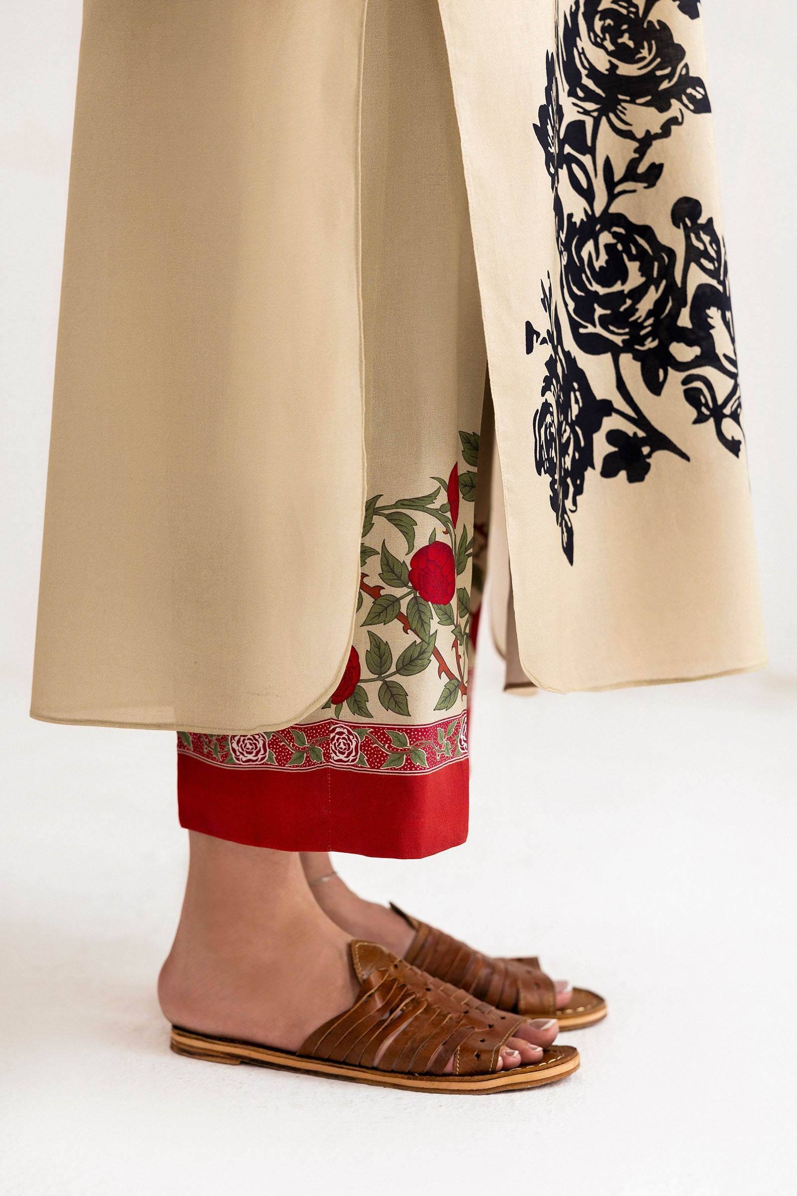 Desert Bloom Signature Modest Kurta Set with Scarf