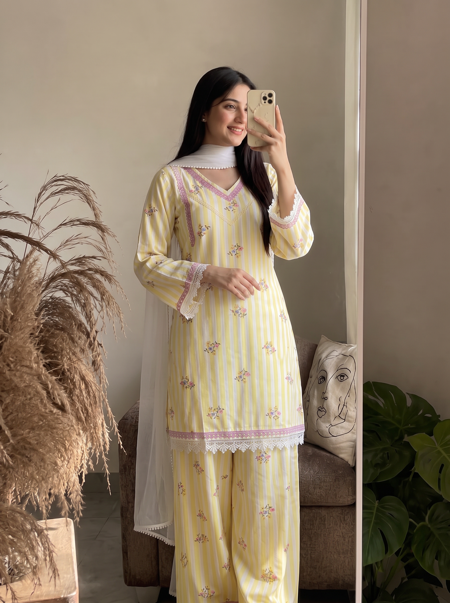natural crepe festive wear women