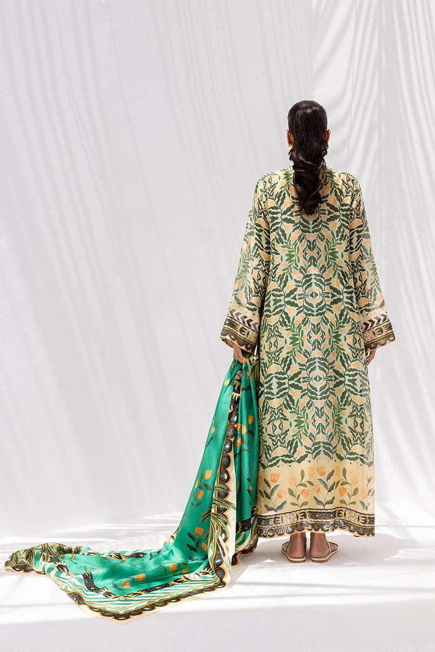 Emerald Garden Luxe Modest Co-Ord Set With Scarf