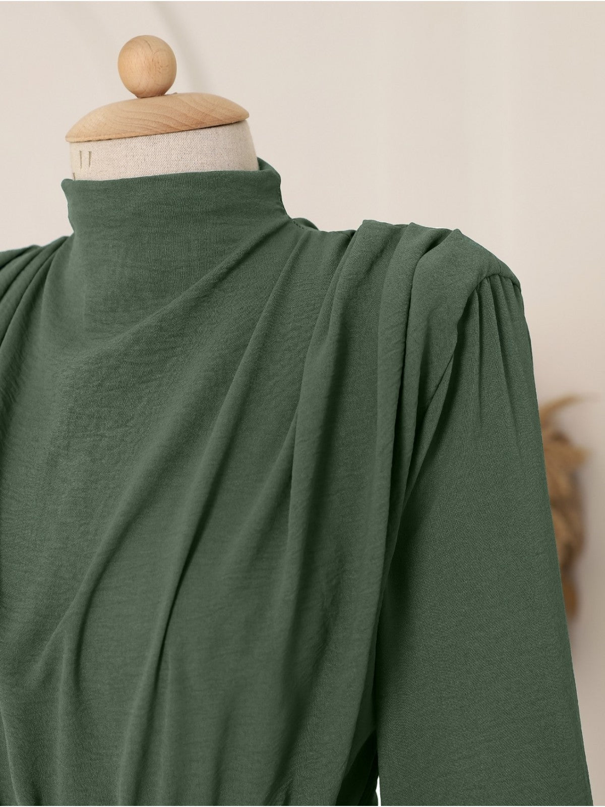 Forest Green WrapFlow Modest Jumpsuit