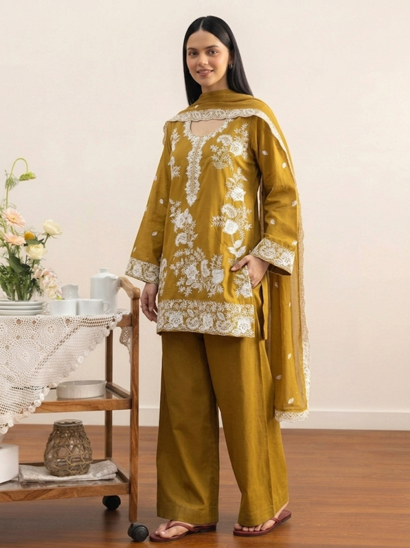 golden mustard signature modest co ord set