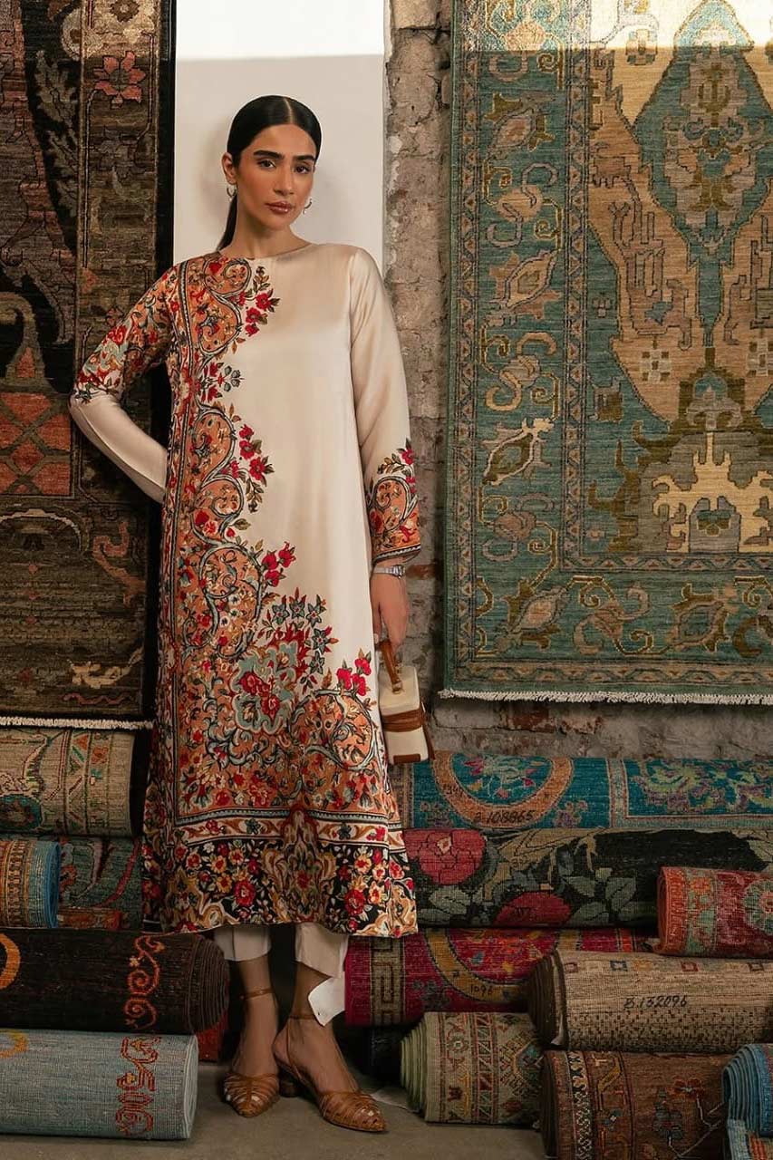 ivory heritage print modest co ord set