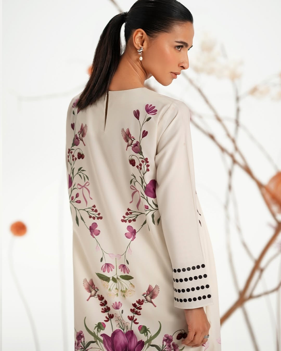 floral placement modest dress women