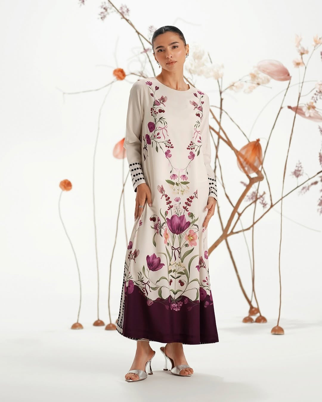 Ivory Orchid Signature Modest Dress