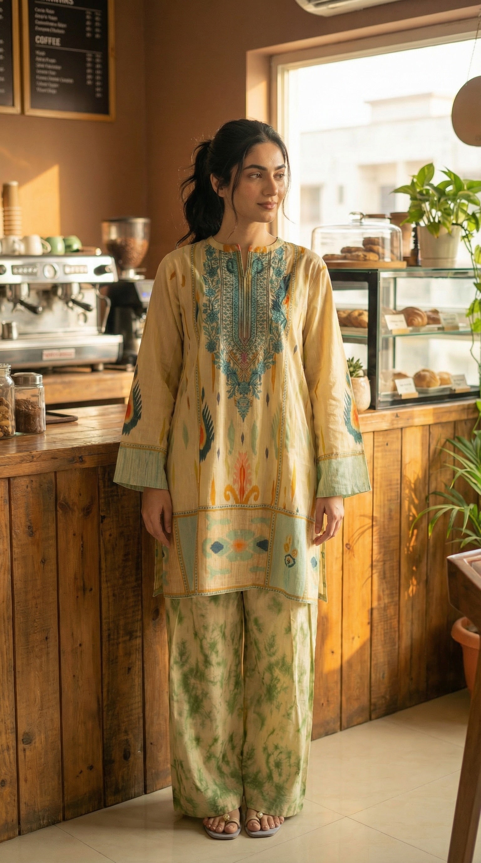 breathable farshi coord set with dupatta