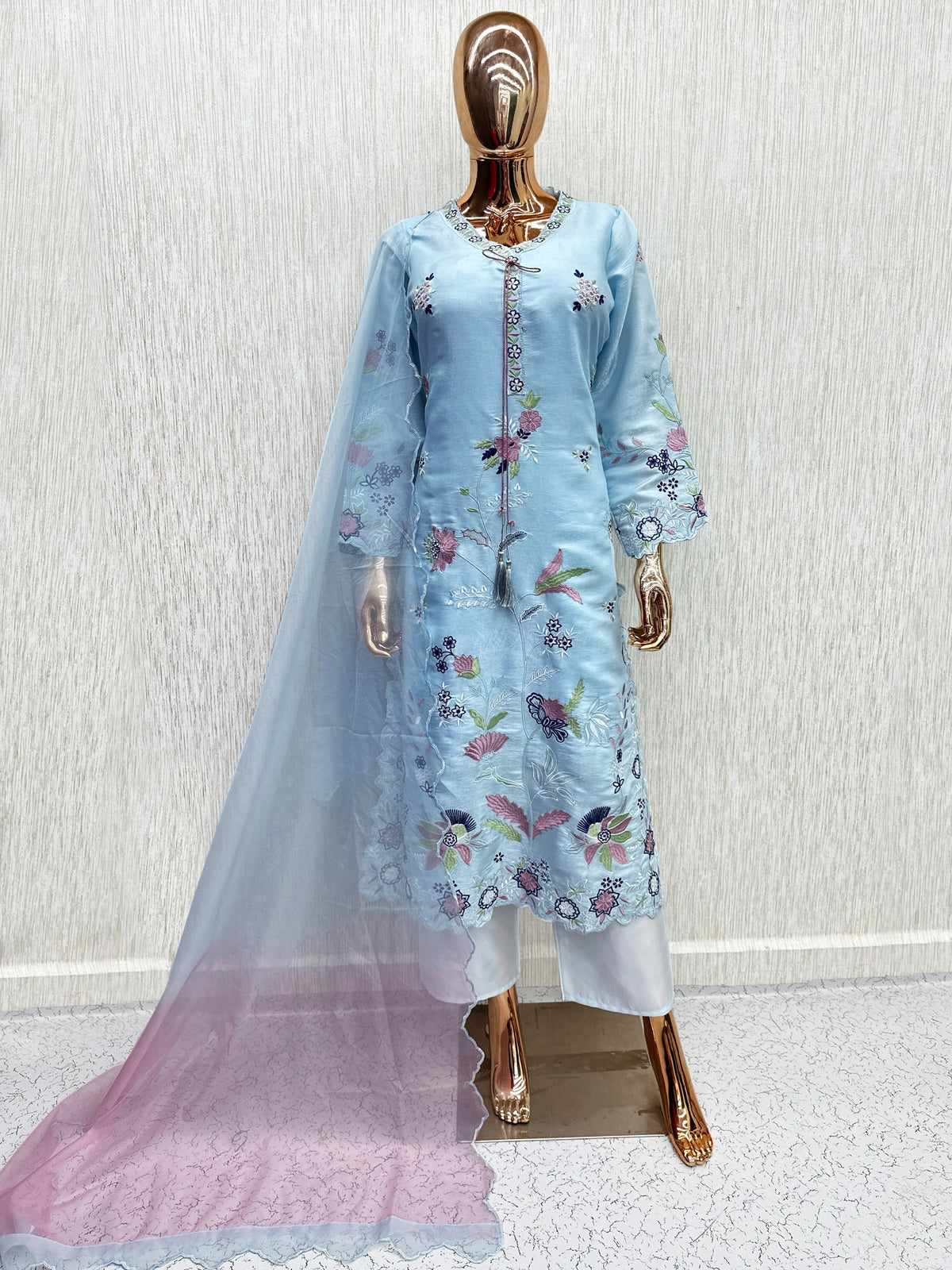 Midnight Bloom Atelier Modest Co-Ord Set with Dupatta