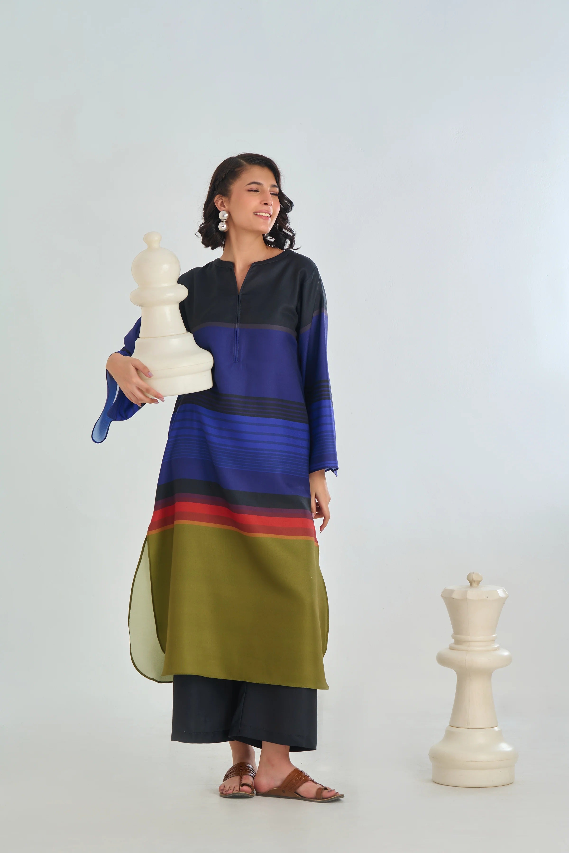 Midnight Stripe Signature Modest Co-Ord Set