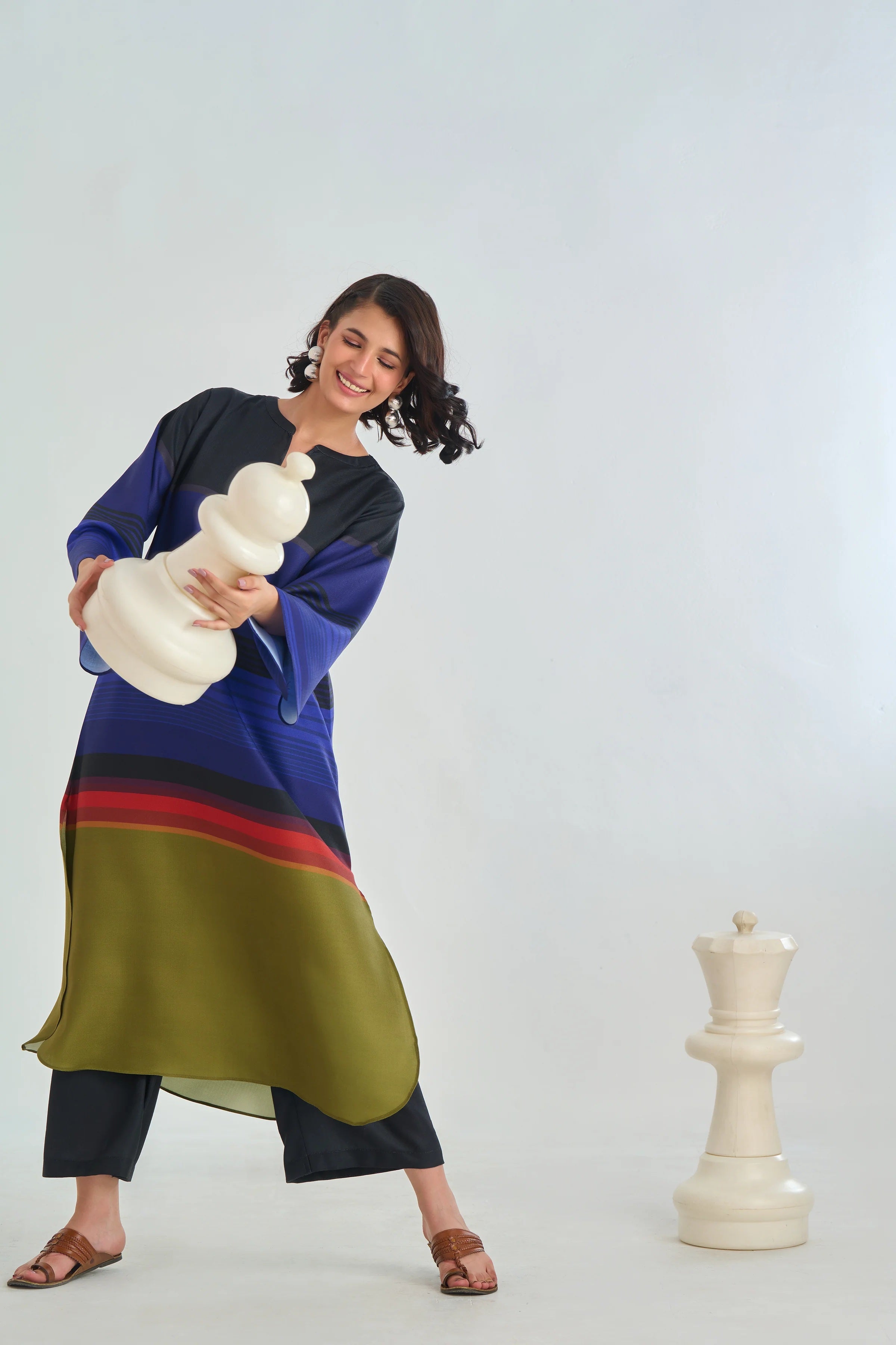 Midnight Stripe Signature Modest Co-Ord Set