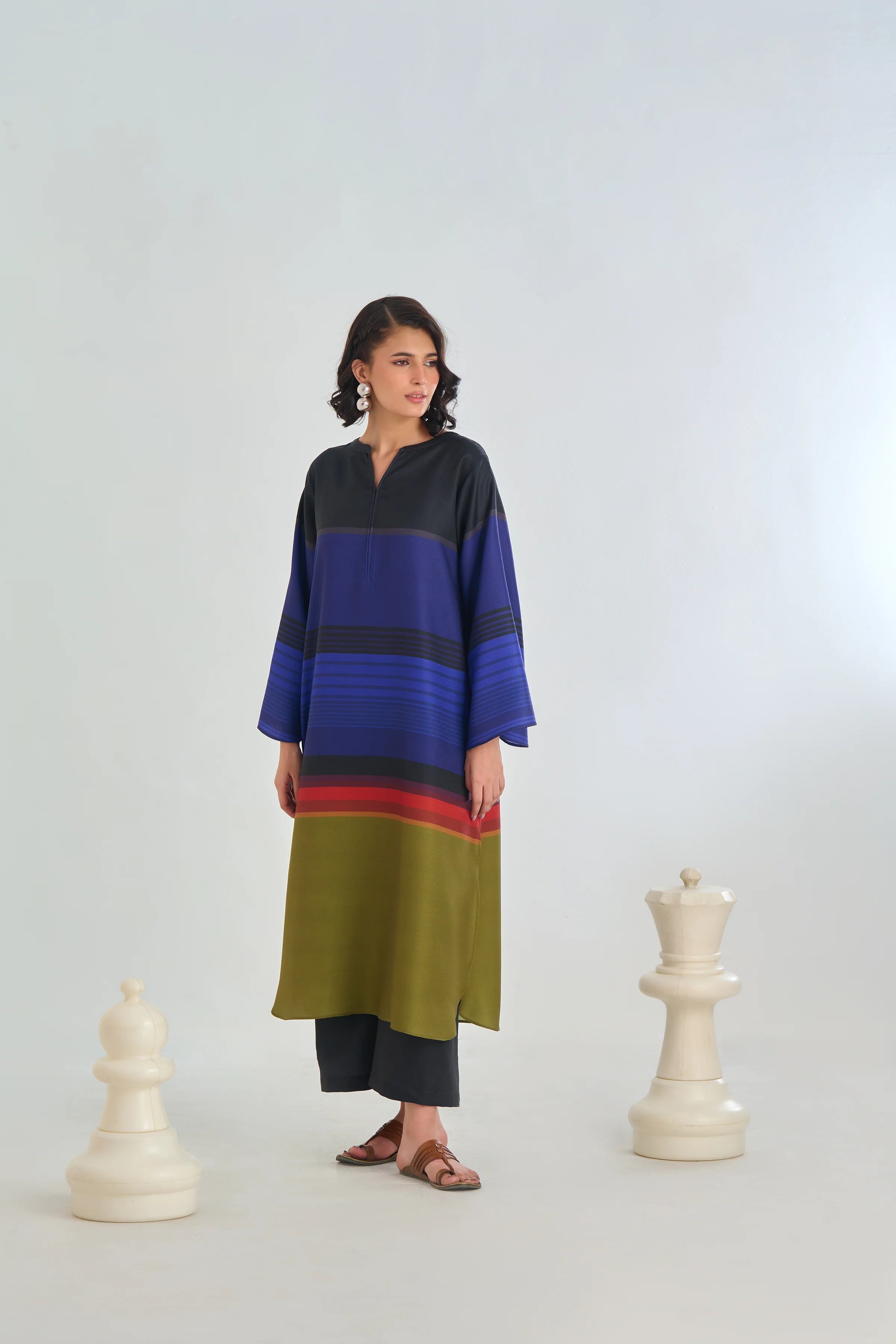 Midnight Stripe Signature Modest Co-Ord Set
