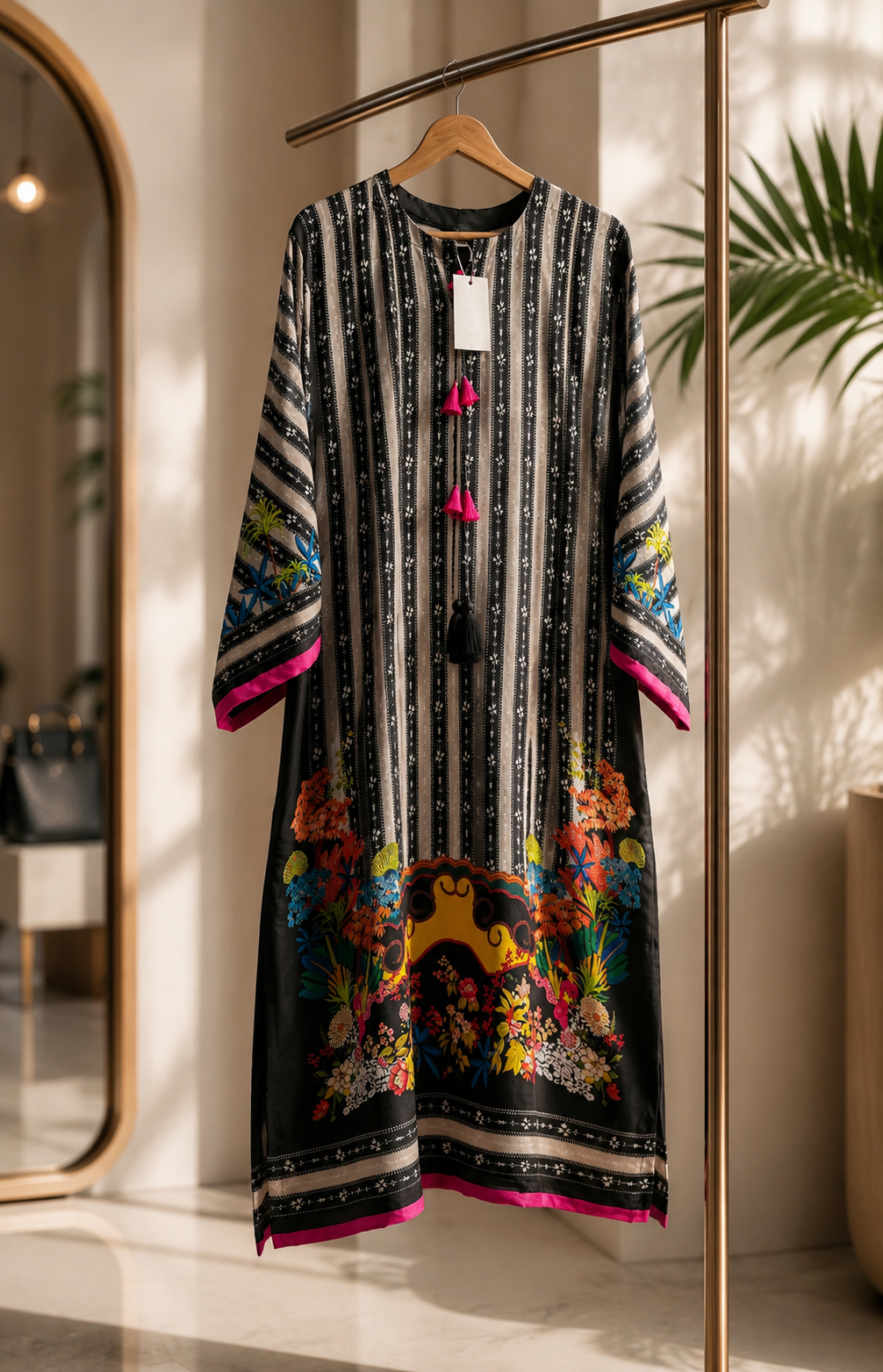 Midnight Tapestry Atelier Modest Co-Ord Set With Scarf