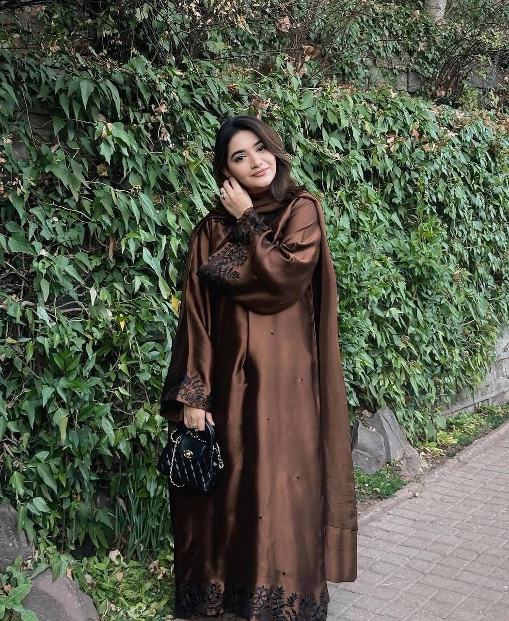 satin mul chanderi kaftan